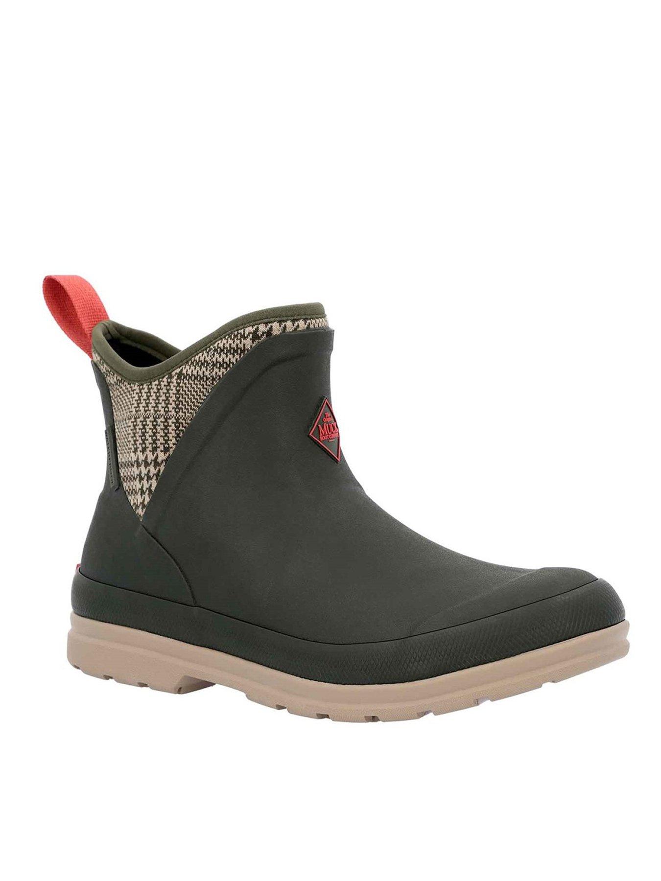  image of muck-boots-ladies-originals-ankle-boots-dark-green