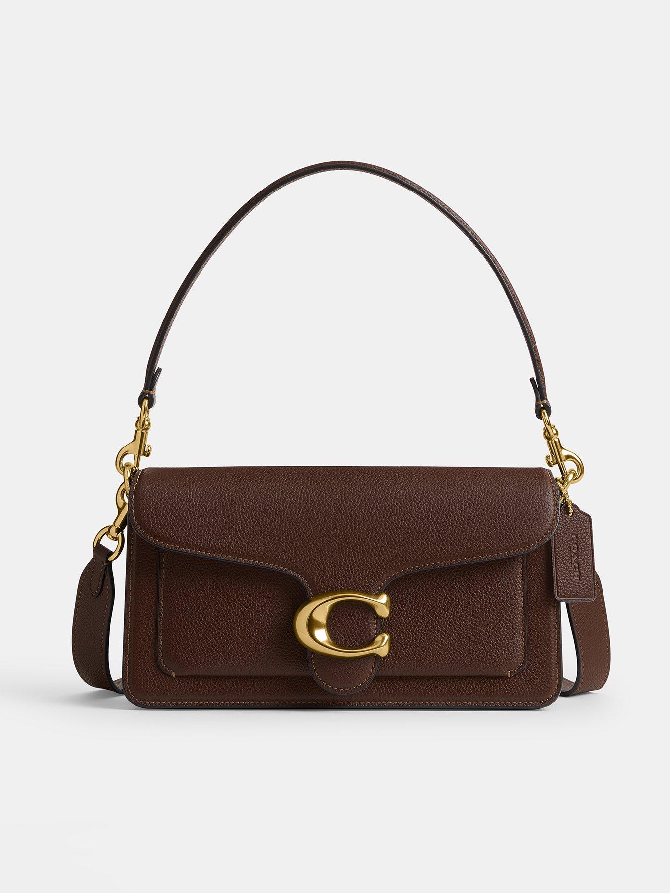 Image 1 of 5 of COACH Tabby 26 Refresh Polished Pebble Leather Shoulder Bag - Dark Brown