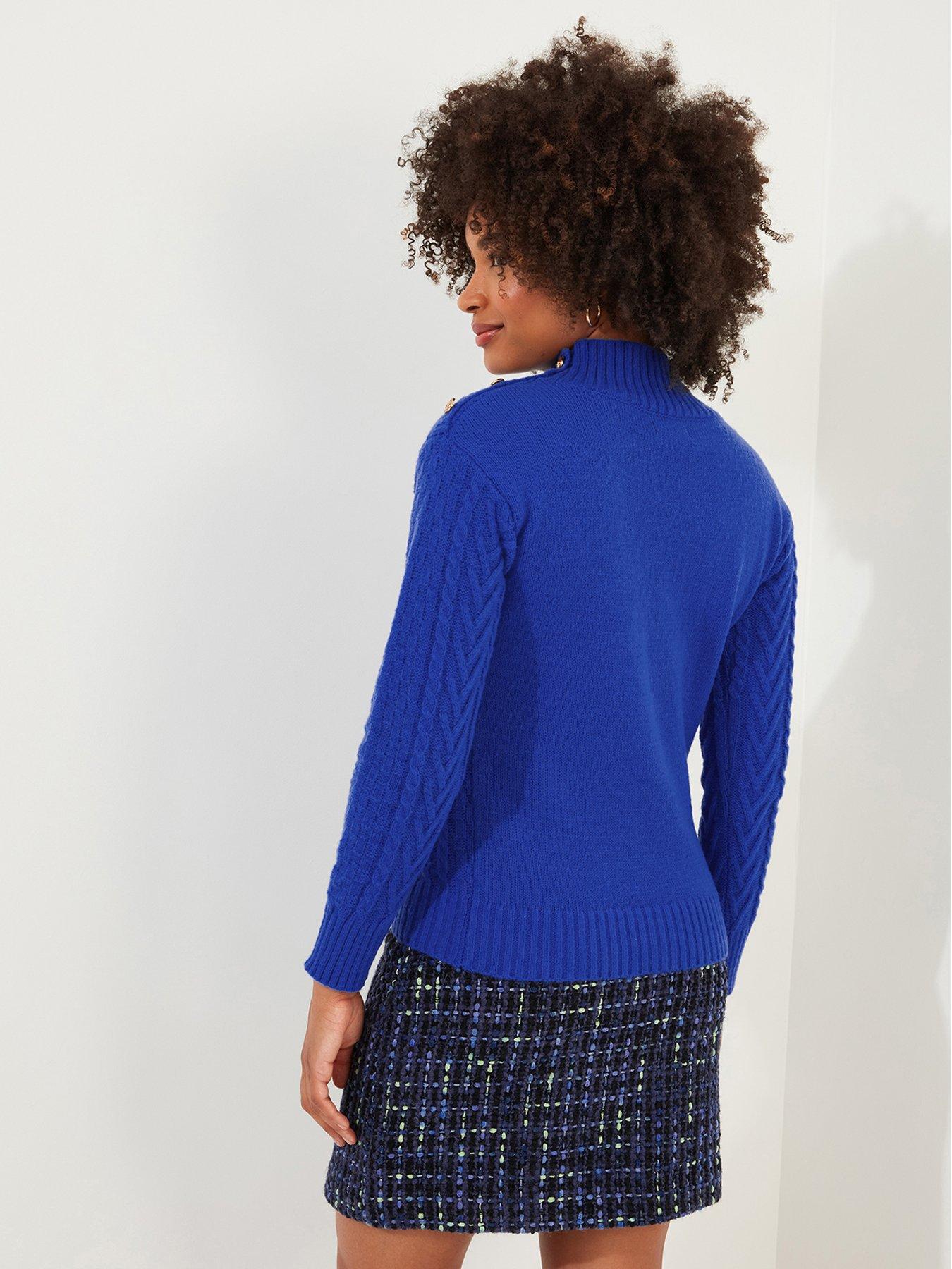  image of joe-browns-cable-knit-jumper-blue