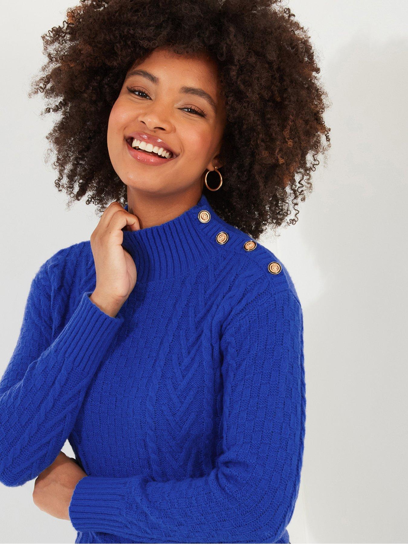  image of joe-browns-cable-knit-jumper-blue