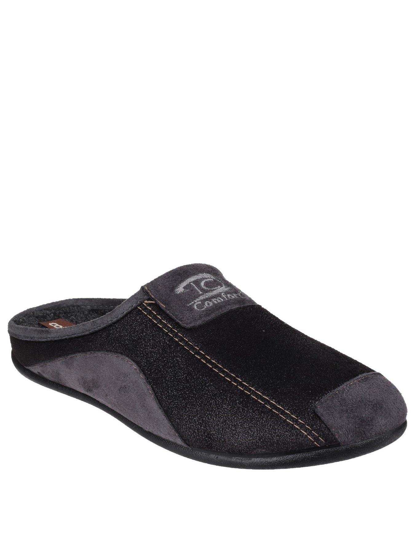  image of cotswold-mens-westwell-slippers-black