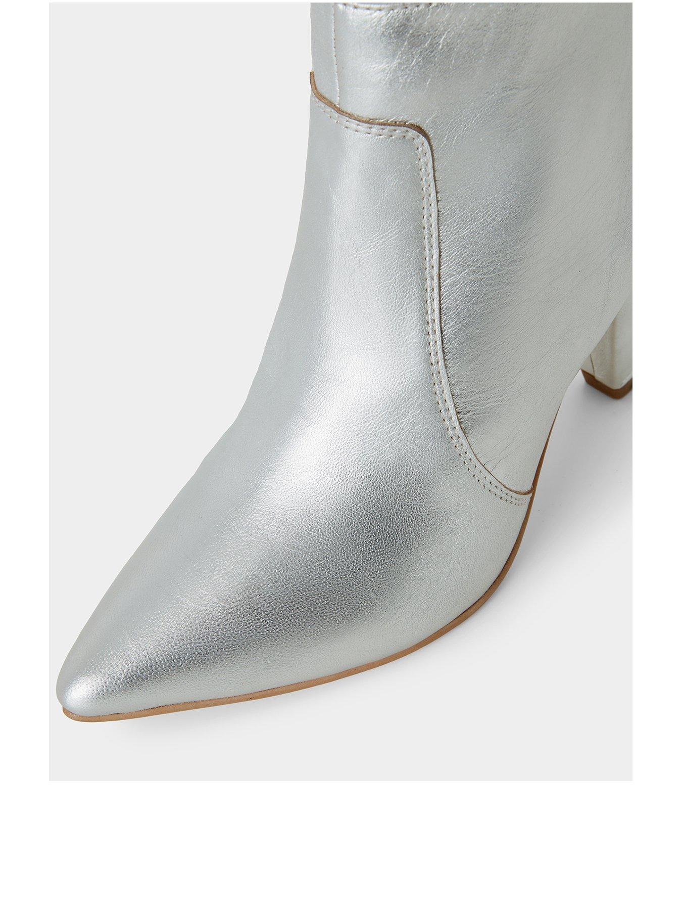  image of joe-browns-silver-leather-boots