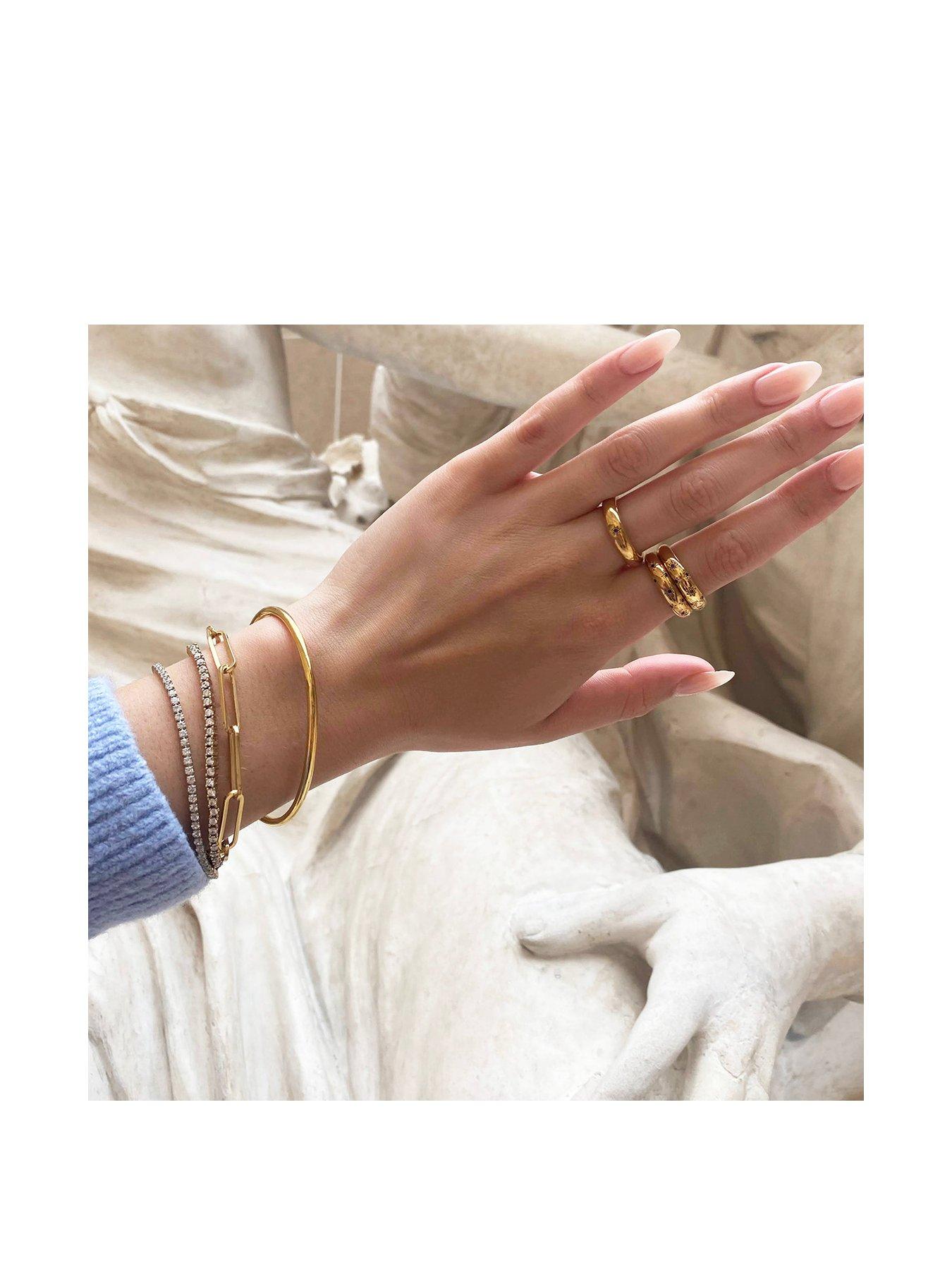 Image 2 of 5 of Seol + Gold Starry Sapphire Domed Ring