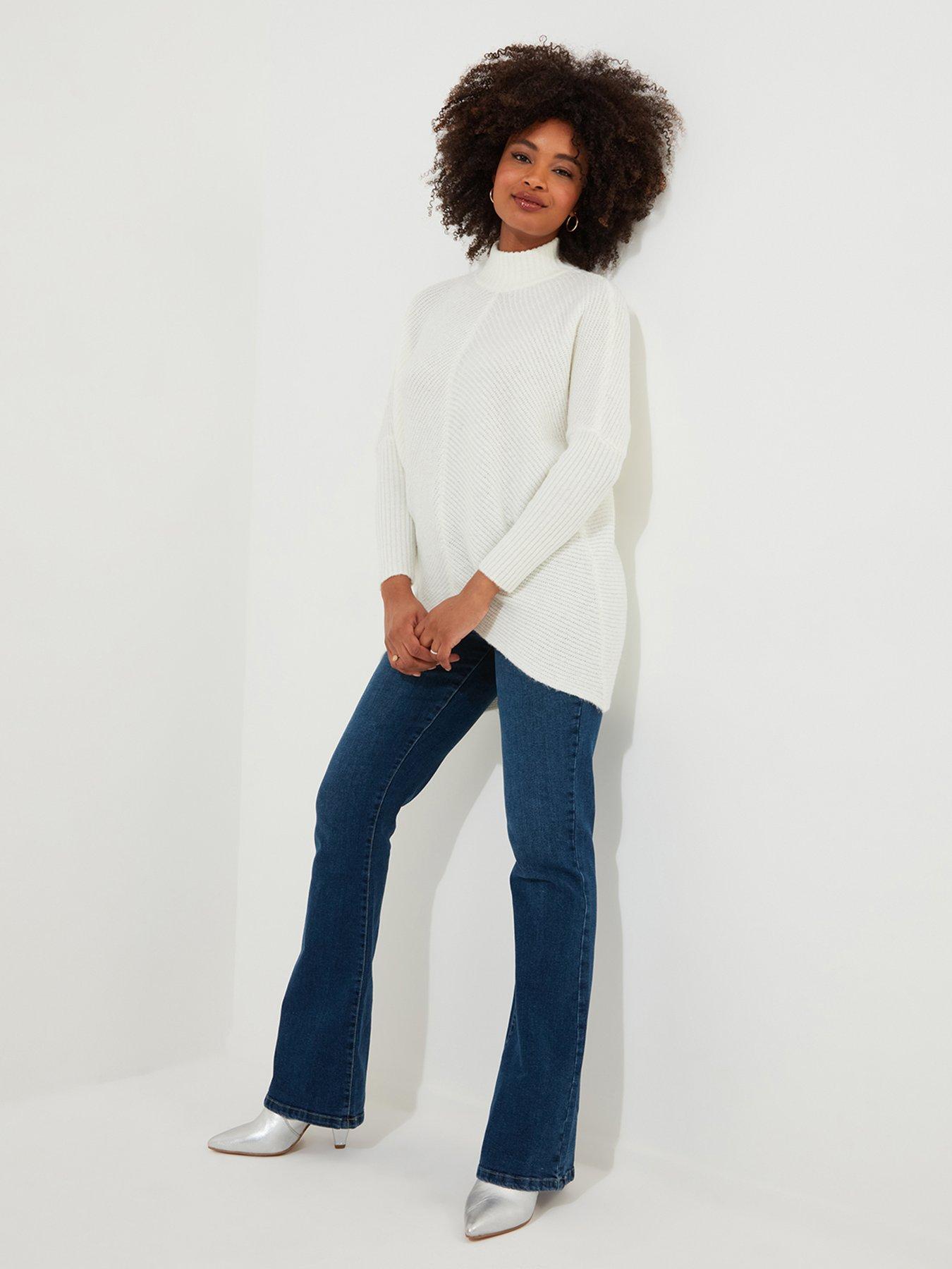 image of joe-browns-ivory-high-neck-jumper