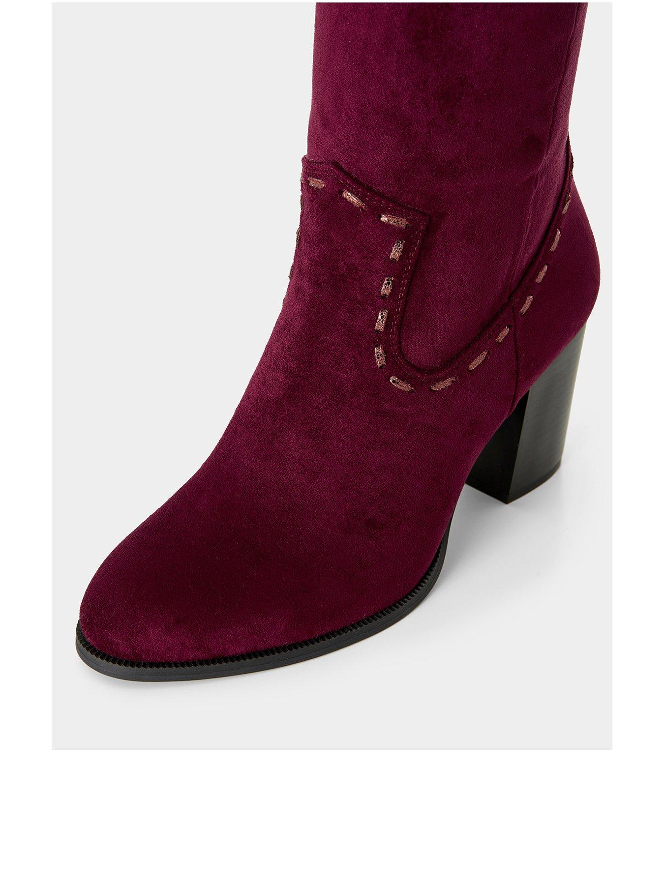  image of joe-browns-suede-western-calf-boot-pink