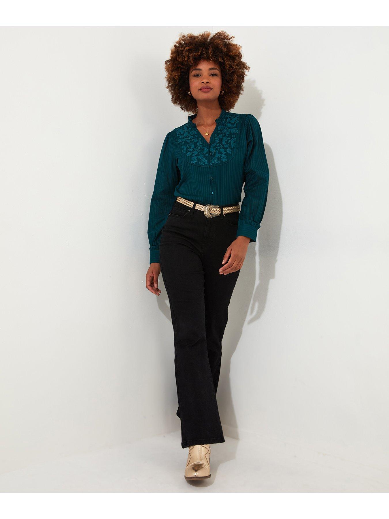  image of joe-browns-embroidered-blouse-green