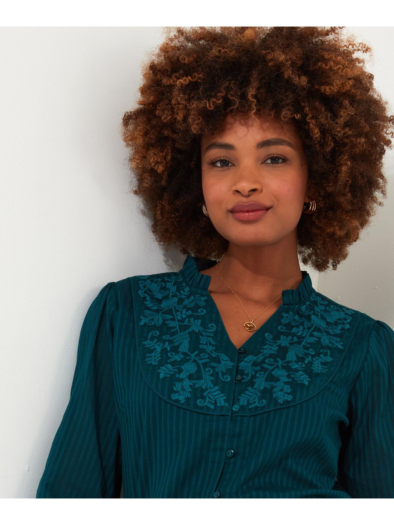  image of joe-browns-embroidered-blouse-green