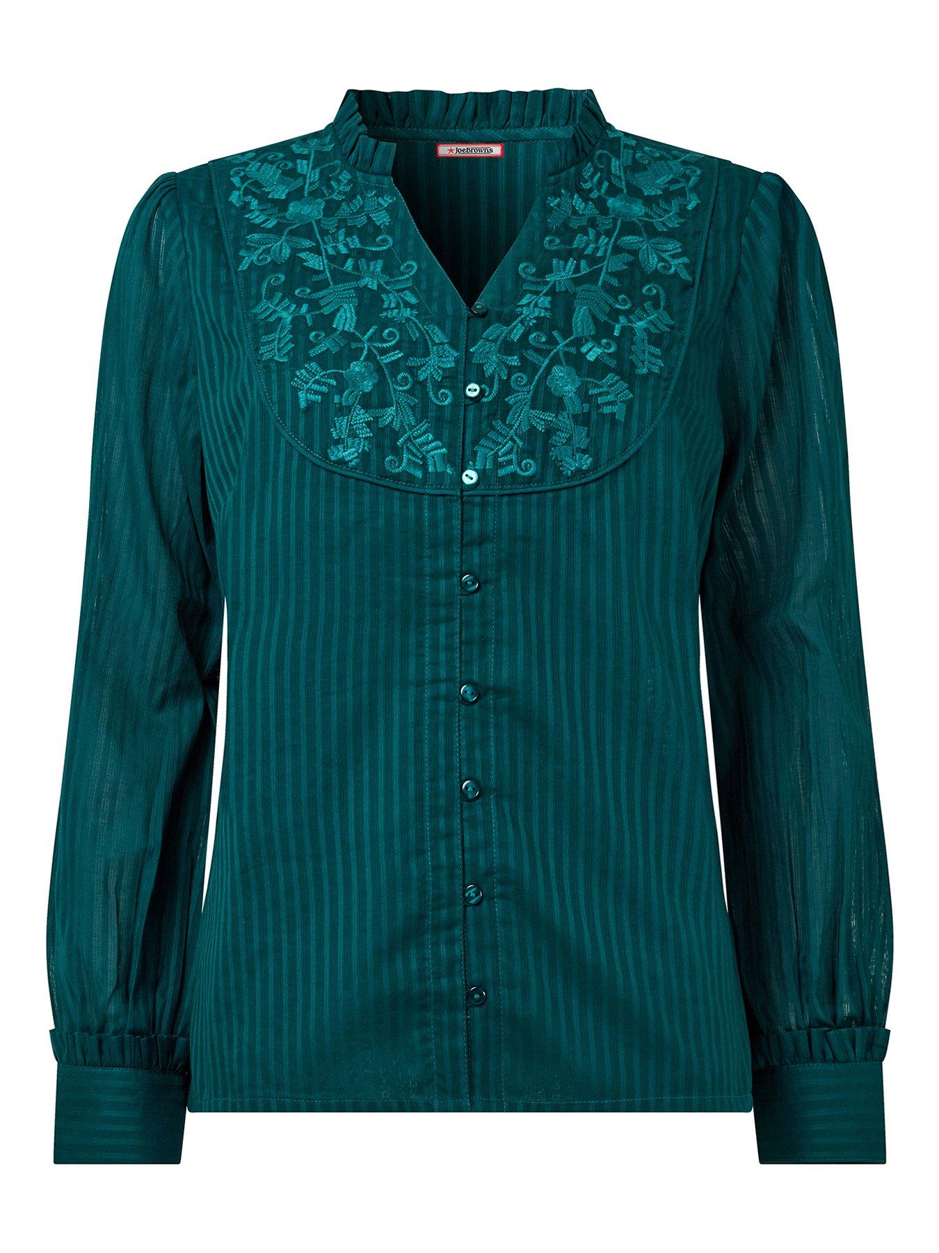  image of joe-browns-embroidered-blouse-green