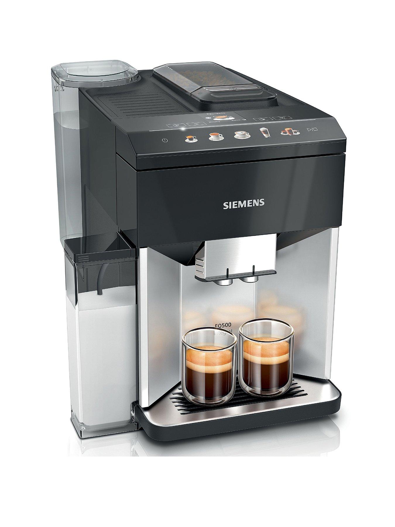 Image 1 of 8 of Siemens Siemens EQ500 TQ513GB1 Bean to Cup Coffee Machine - Silver &amp; Black