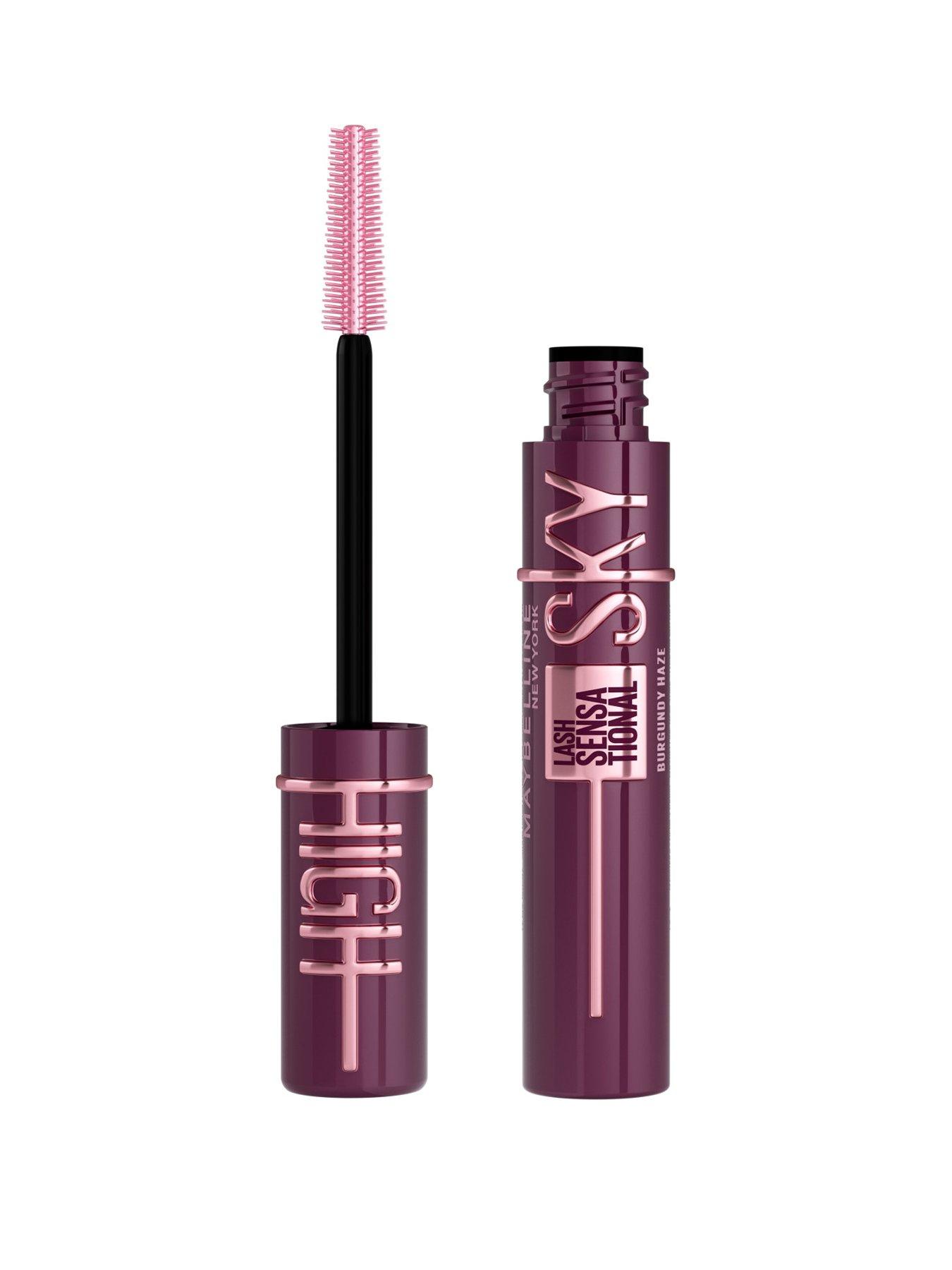 MAYBELLINE Mascara Lash Sensational Sky High Volumizing and Thickening Eyelash Lengthening. Flake Free Formula, Mascara Burgundy Haze