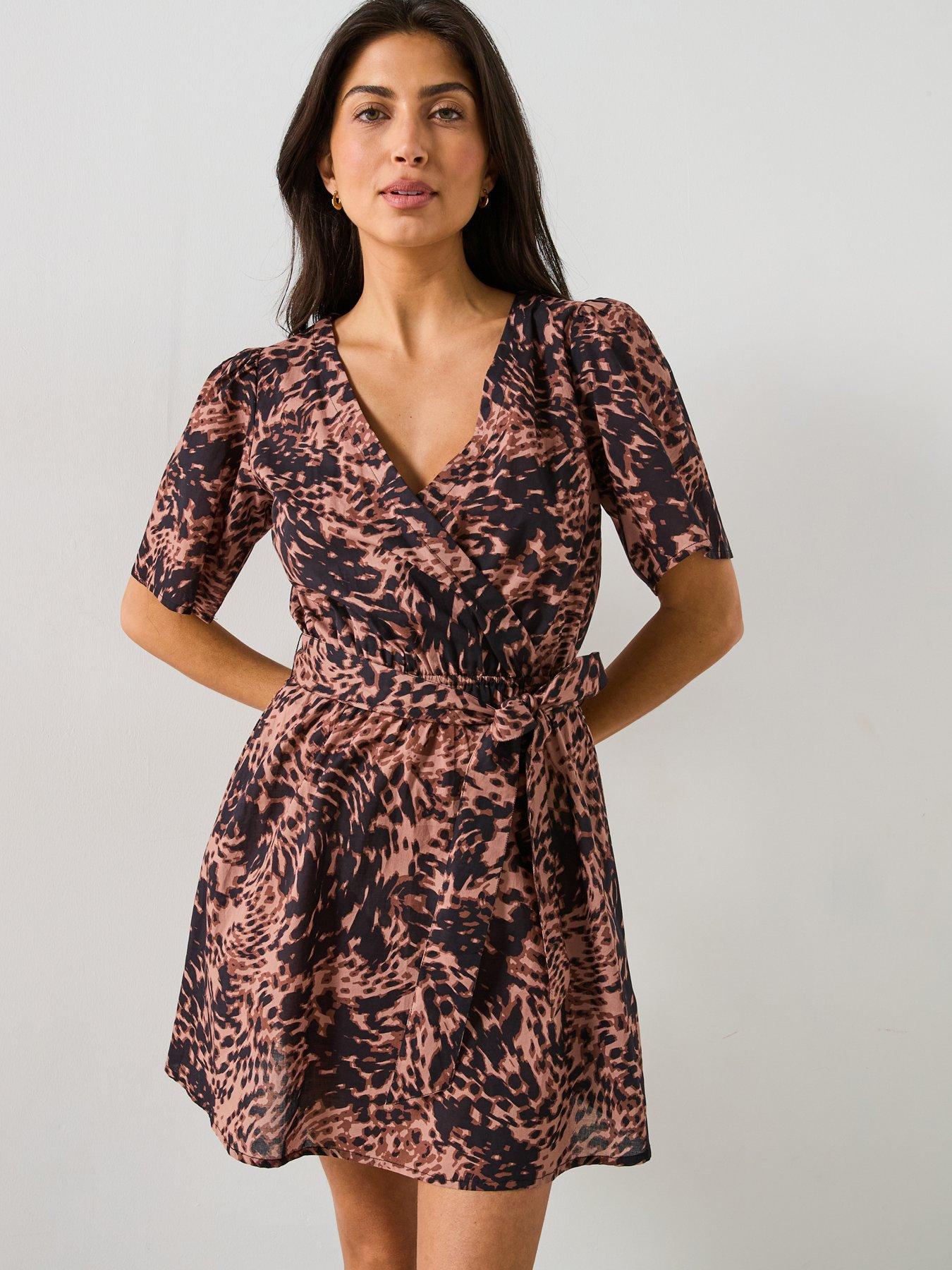 Wrap Beach Dress Mini V By Very Wrap Printed Mini Beach Dress