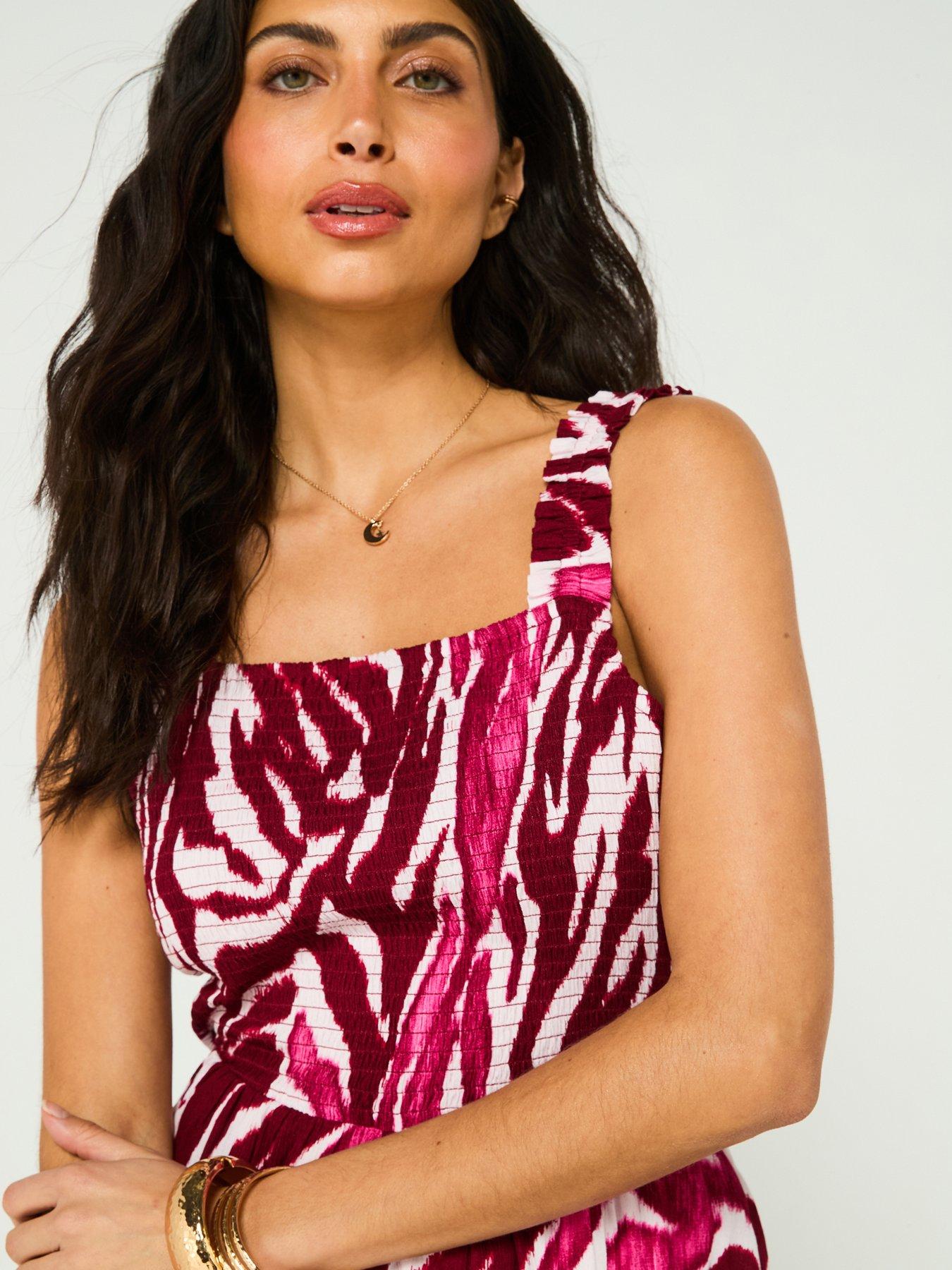  image of v-by-very-tie-back-playsuit-print