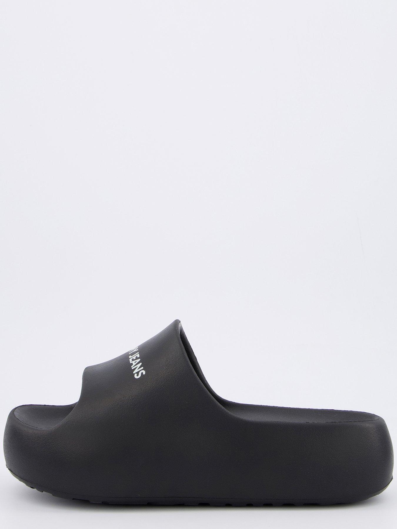 image of tommy-jeans-flatform-logo-pool-slider-black