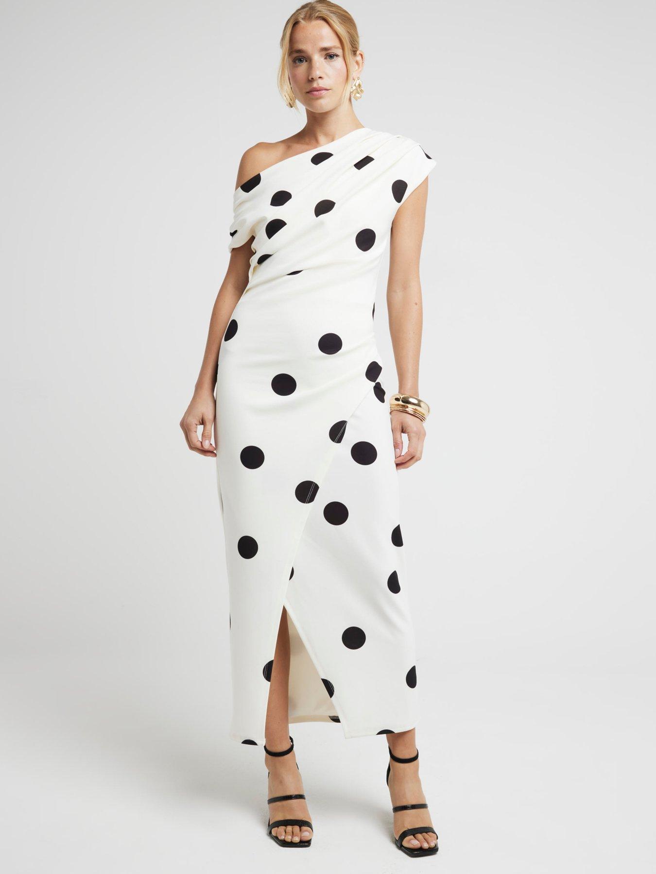 River Island Boucle Shift Dress Cream littlewoods
