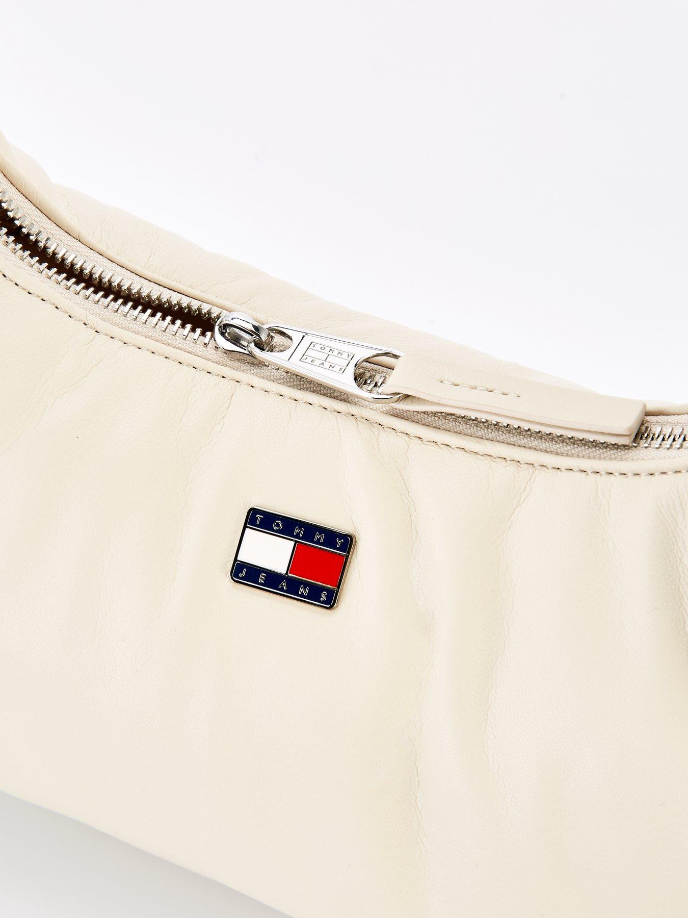 Image 4 of 4 of Tommy Jeans Badge Logo Pillow Shoulder Bag - White