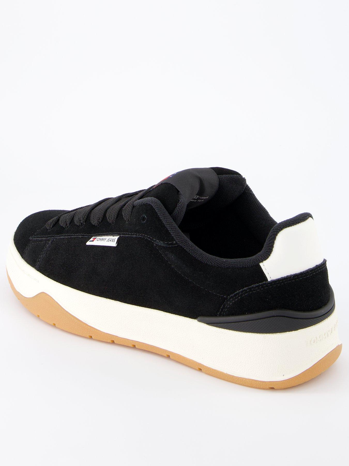  image of tommy-jeans-skate-suede-trainers-black