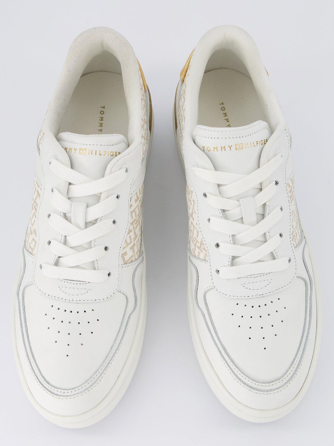  image of tommy-hilfiger-court-monogram-trainernbsp--white