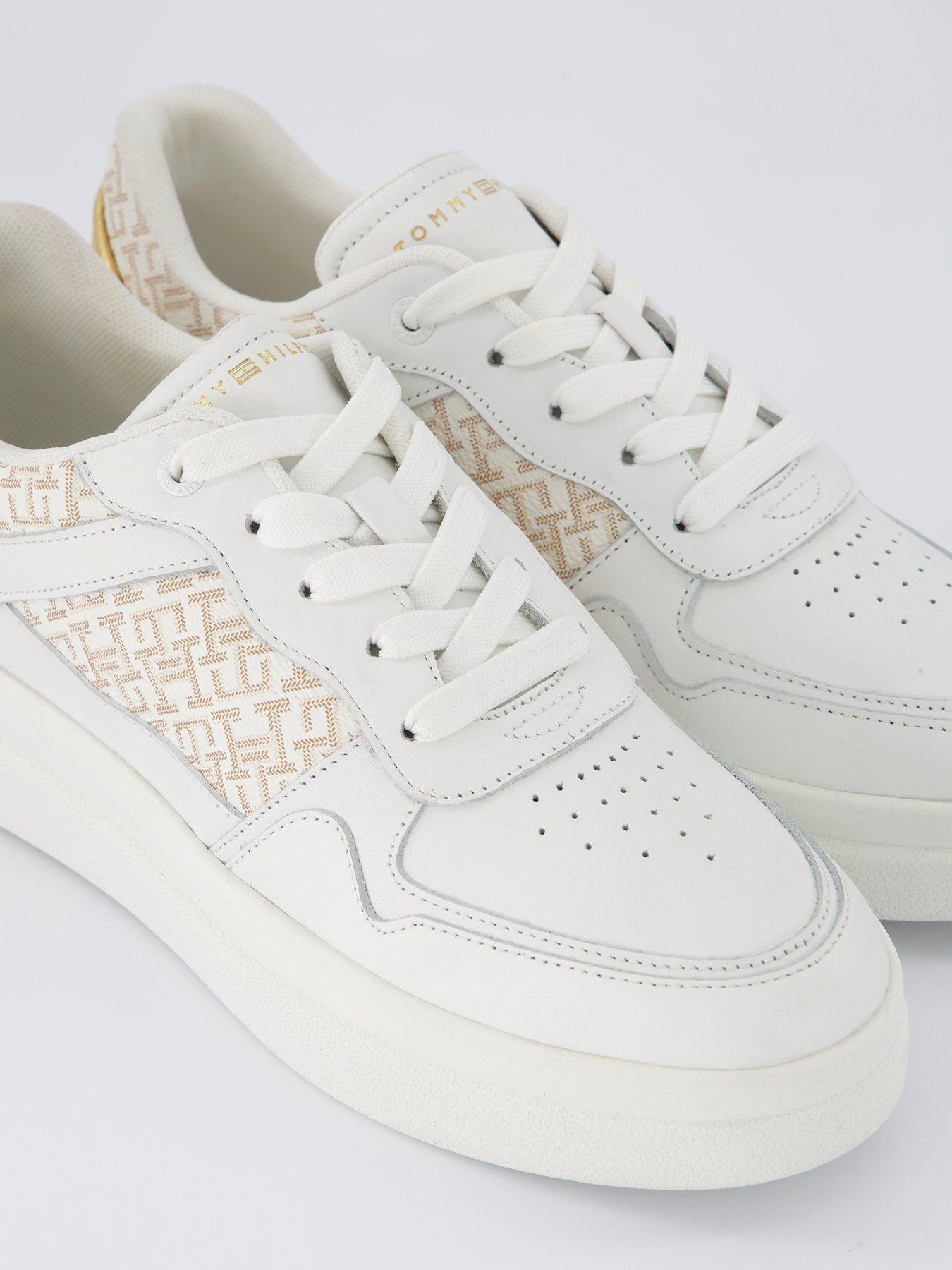  image of tommy-hilfiger-court-monogram-trainernbsp--white