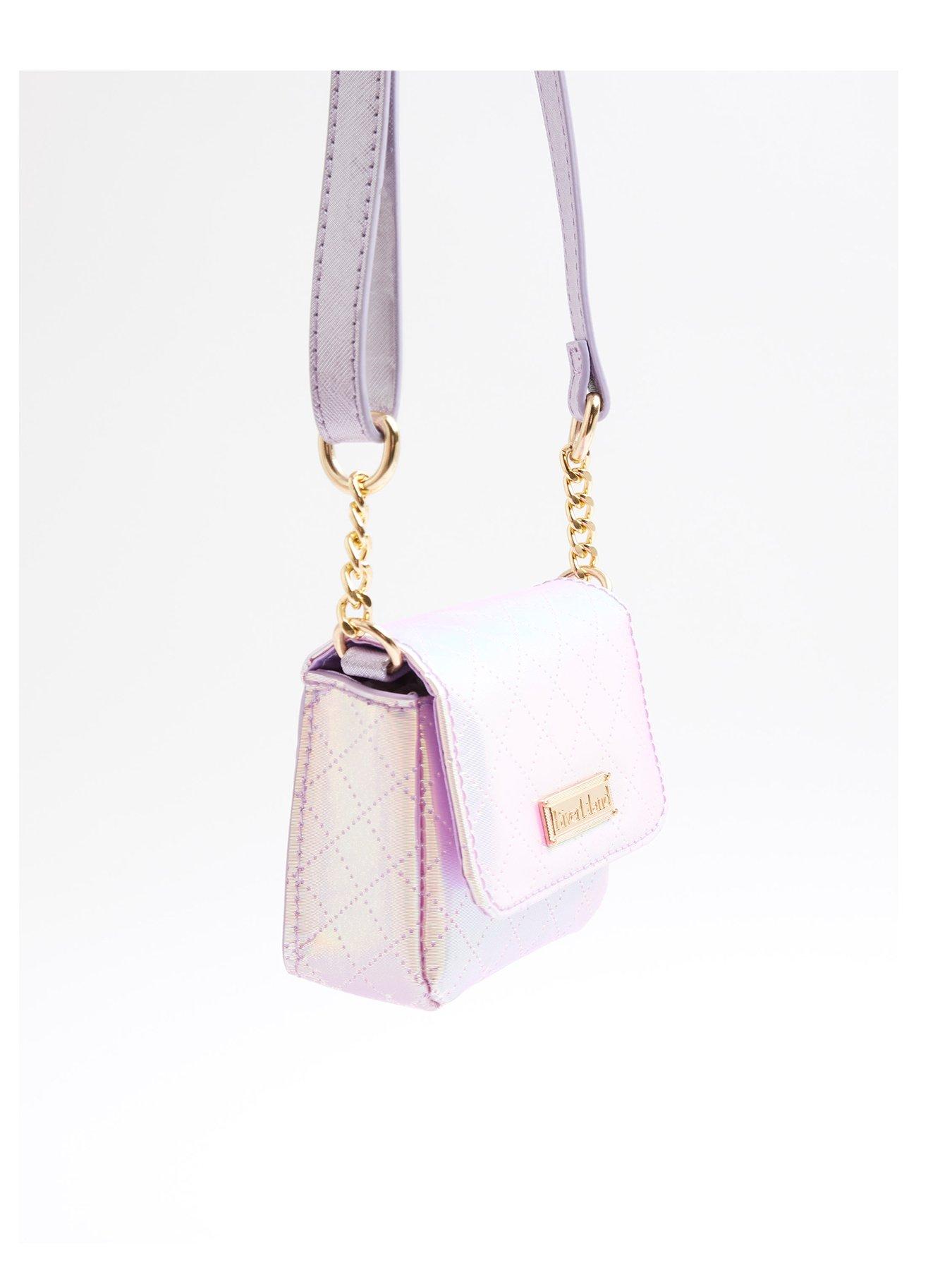 River Island Girls Iridescent Small Cross Body Bag Purple littlewoods
