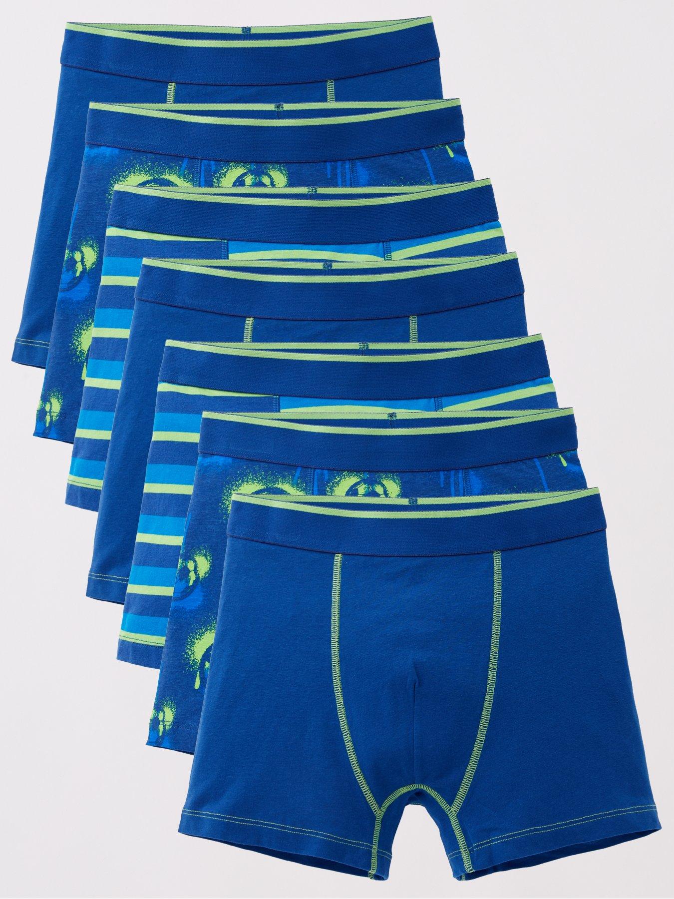 undefined Boys 7 Pack Football Trunks - Multi
