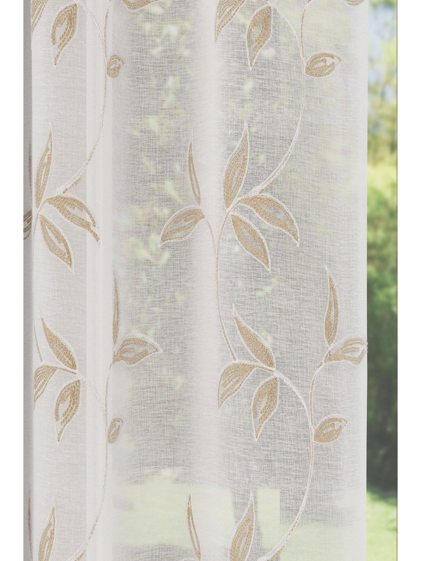 Image 3 of 3 of The Very Collection Floral Trail Slot Top Voile Pair