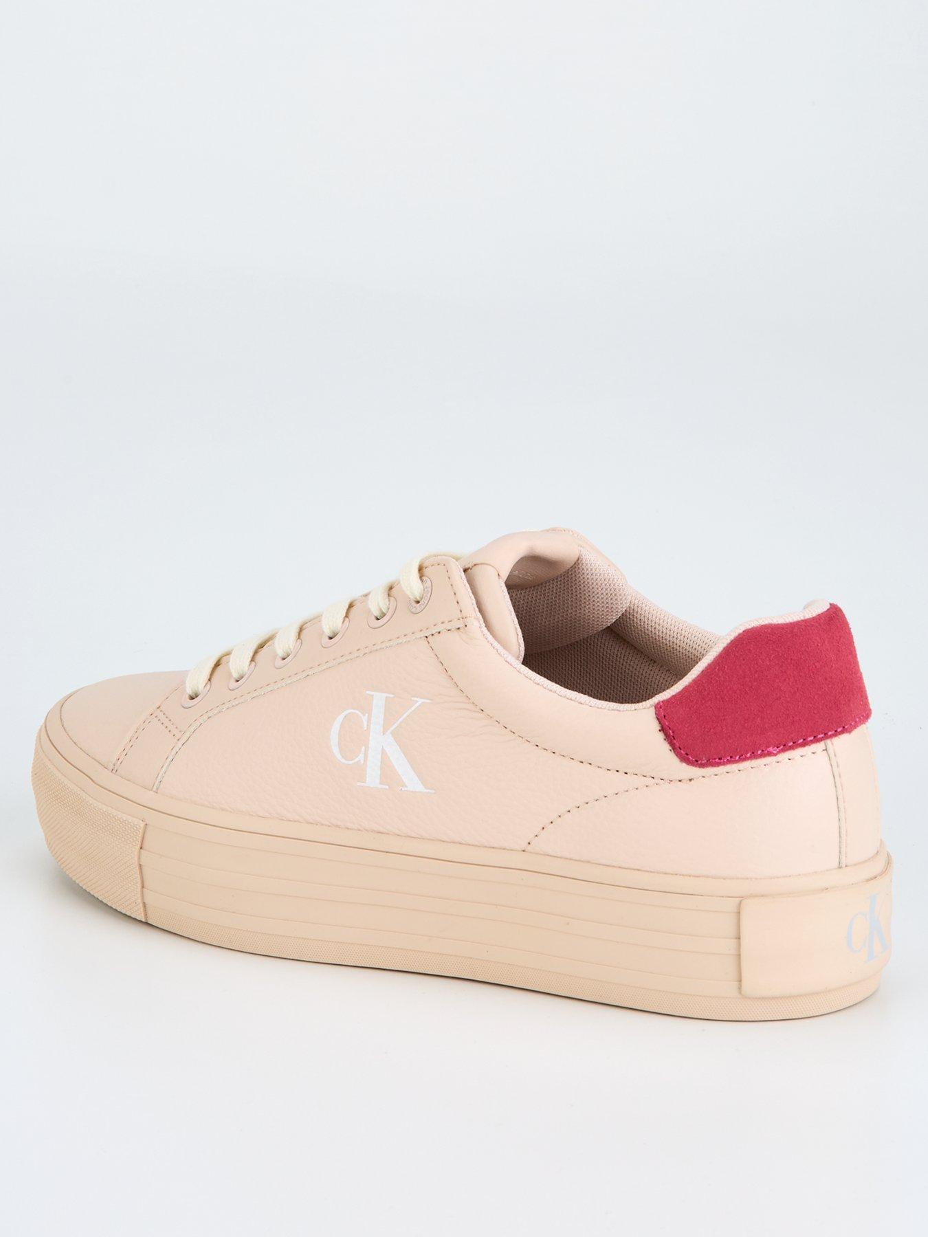  image of calvin-klein-jeans-bold-flatform-leather-trainer-pink
