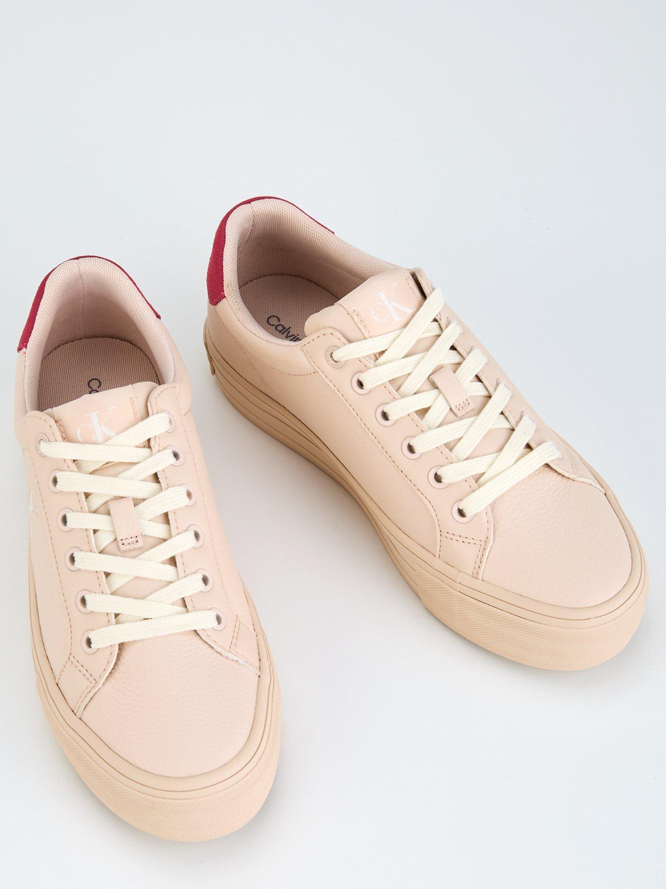 image of calvin-klein-jeans-bold-flatform-leather-trainer-pink
