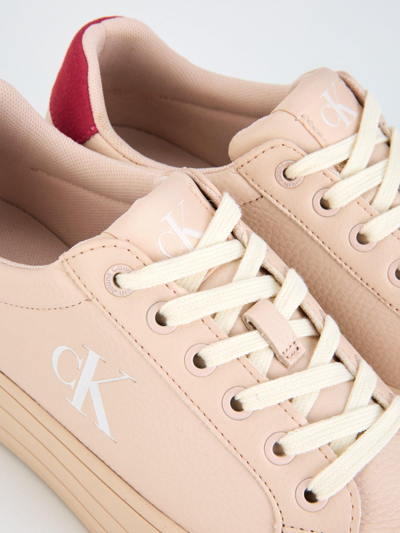  image of calvin-klein-jeans-bold-flatform-leather-trainer-pink