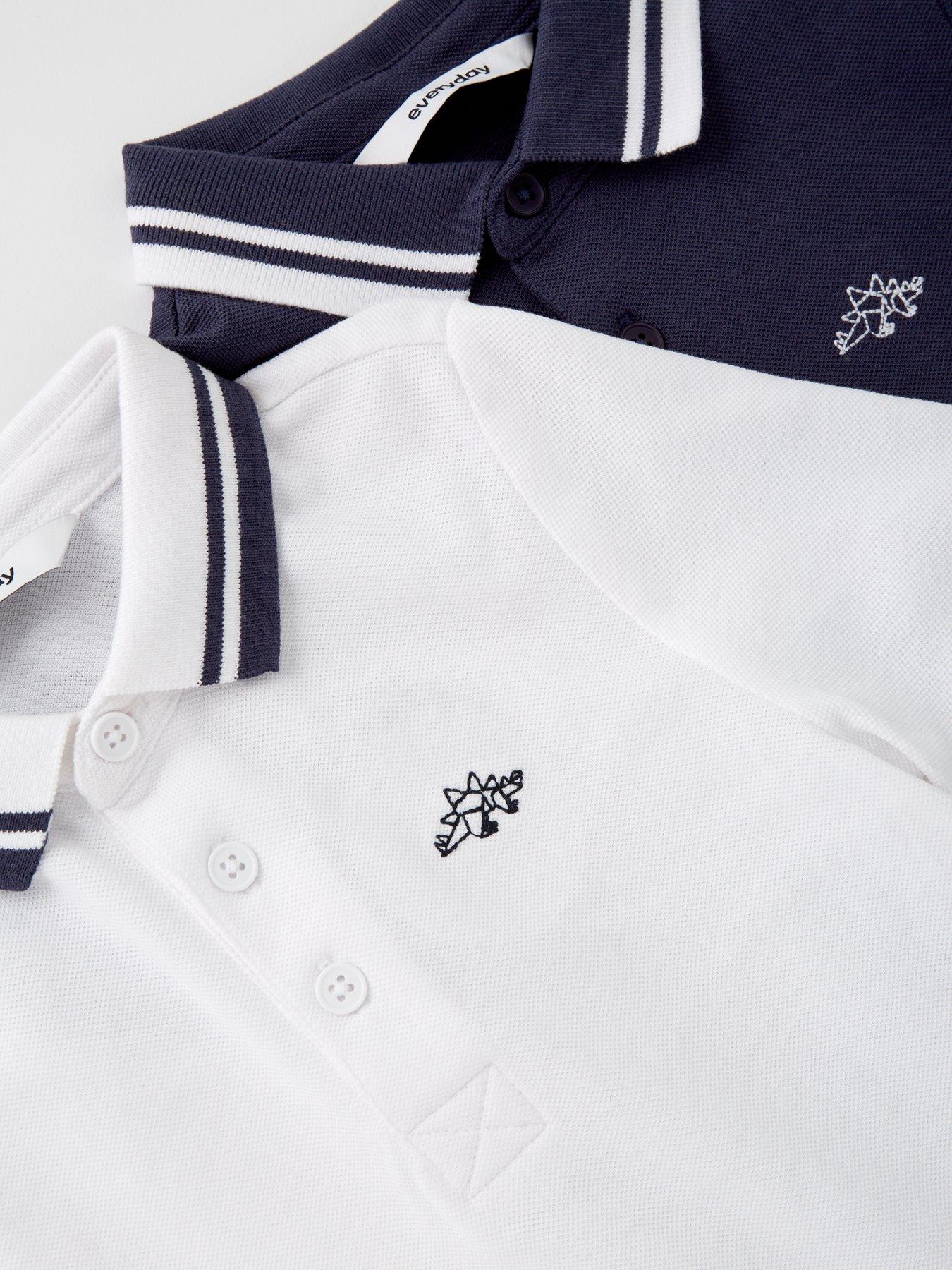  image of everyday-boys-2-pack-white-and-navy-polo