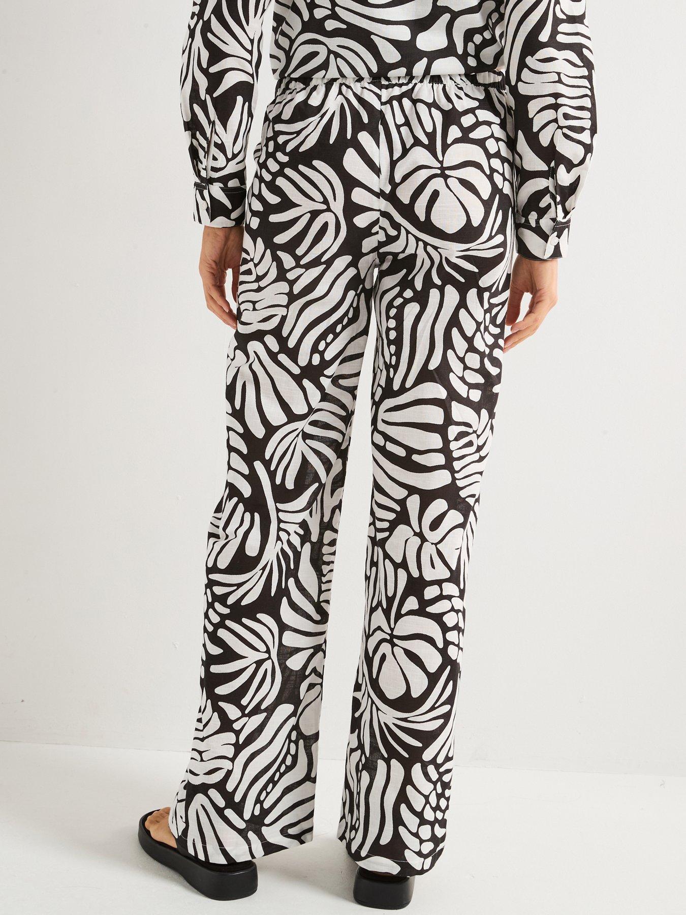  image of v-by-very-printed-co-ord-beach-trouser-print