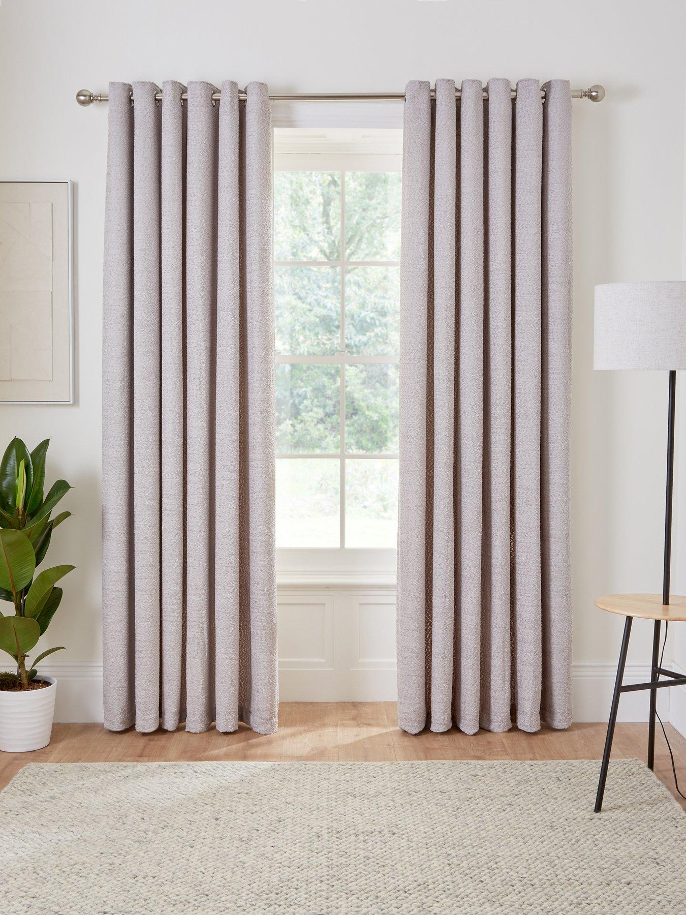  image of very-home-regal-lined-eyelet-curtains-90-x-90