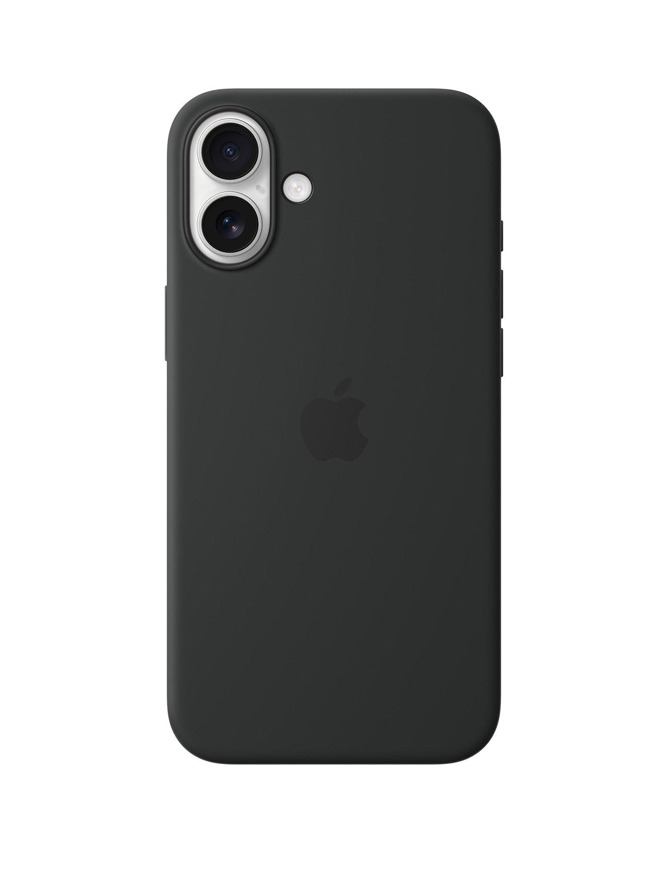 front image of apple-iphone-16-plus-silicone-case-with-magsafe-black