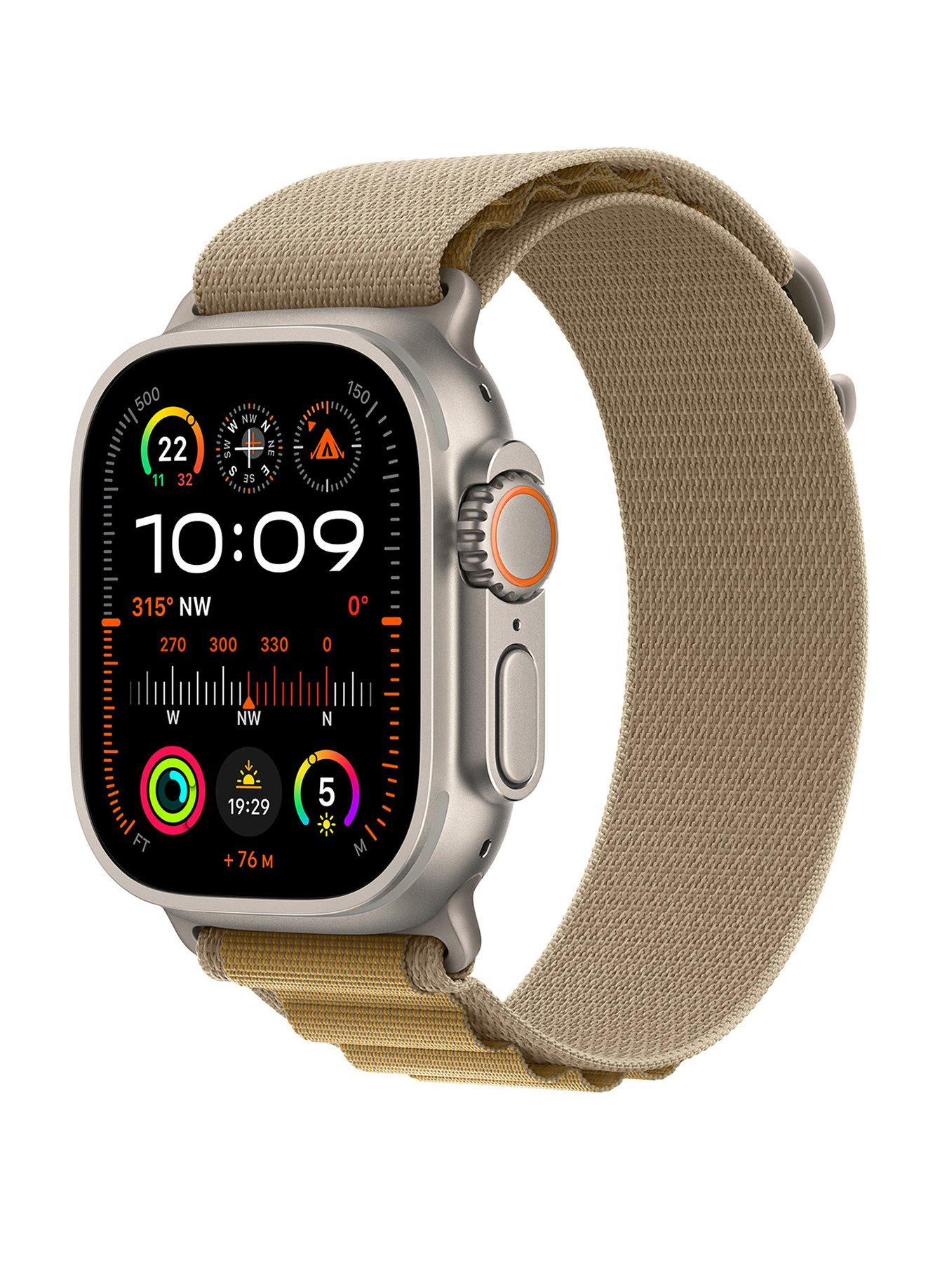 undefined Watch Ultra 2 (GPS + Cellular, 2024), Natural Titanium Case with Tan Alpine Loop