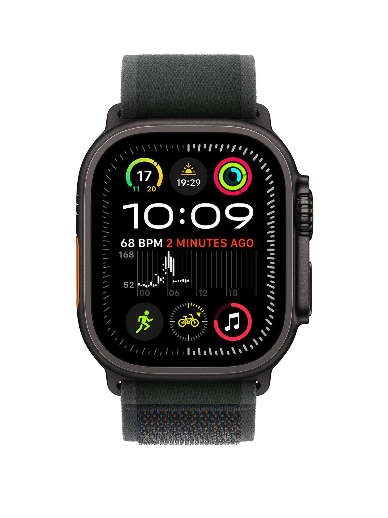 Image 2 of 7 of Apple Watch Ultra 2 (GPS + Cellular, 2024),&nbsp;Black Titanium Case with Black Trail Loop