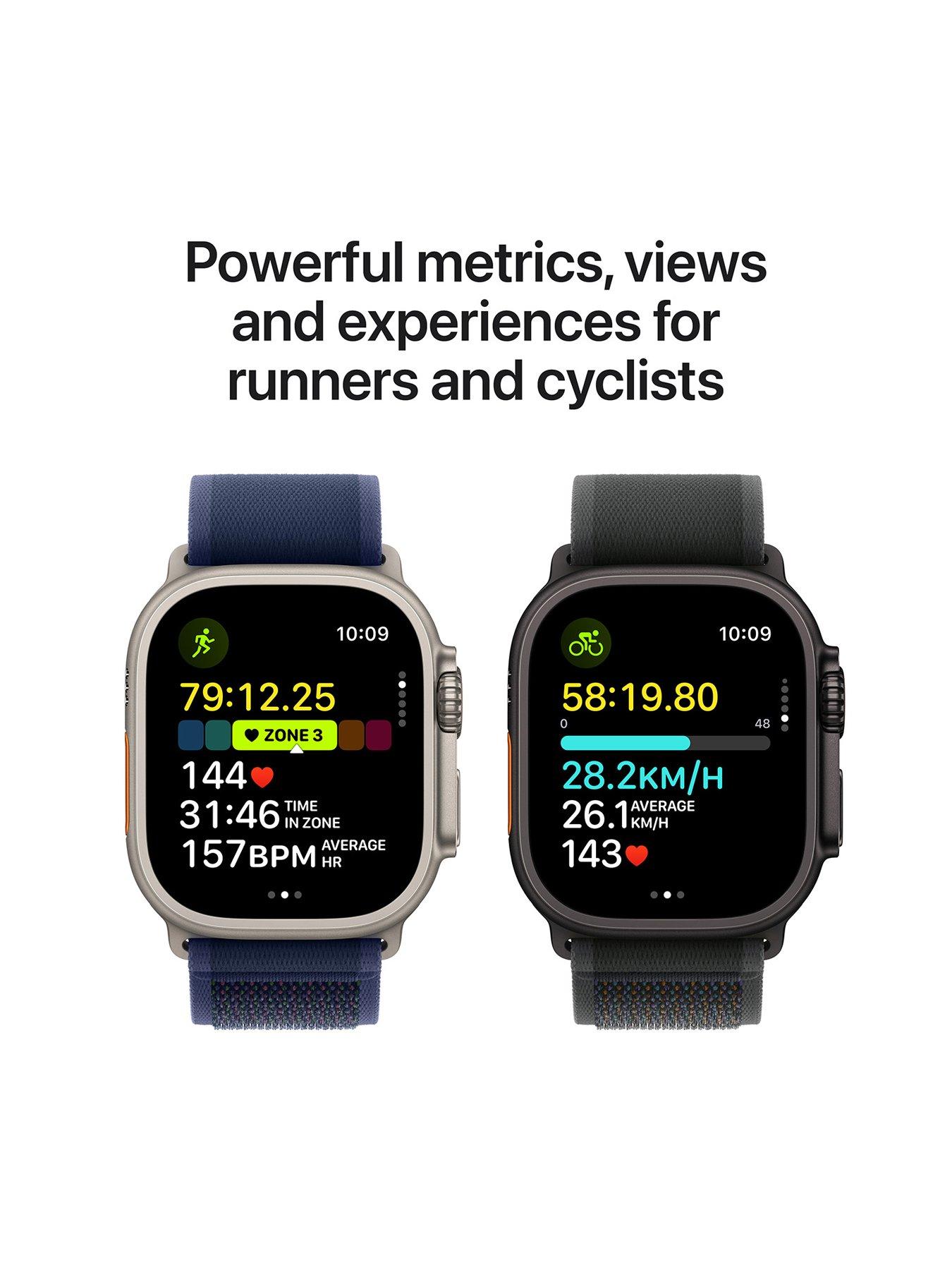 Image 4 of 7 of Apple Watch Ultra 2 (GPS + Cellular, 2024),&nbsp;Black Titanium Case with Black Trail Loop