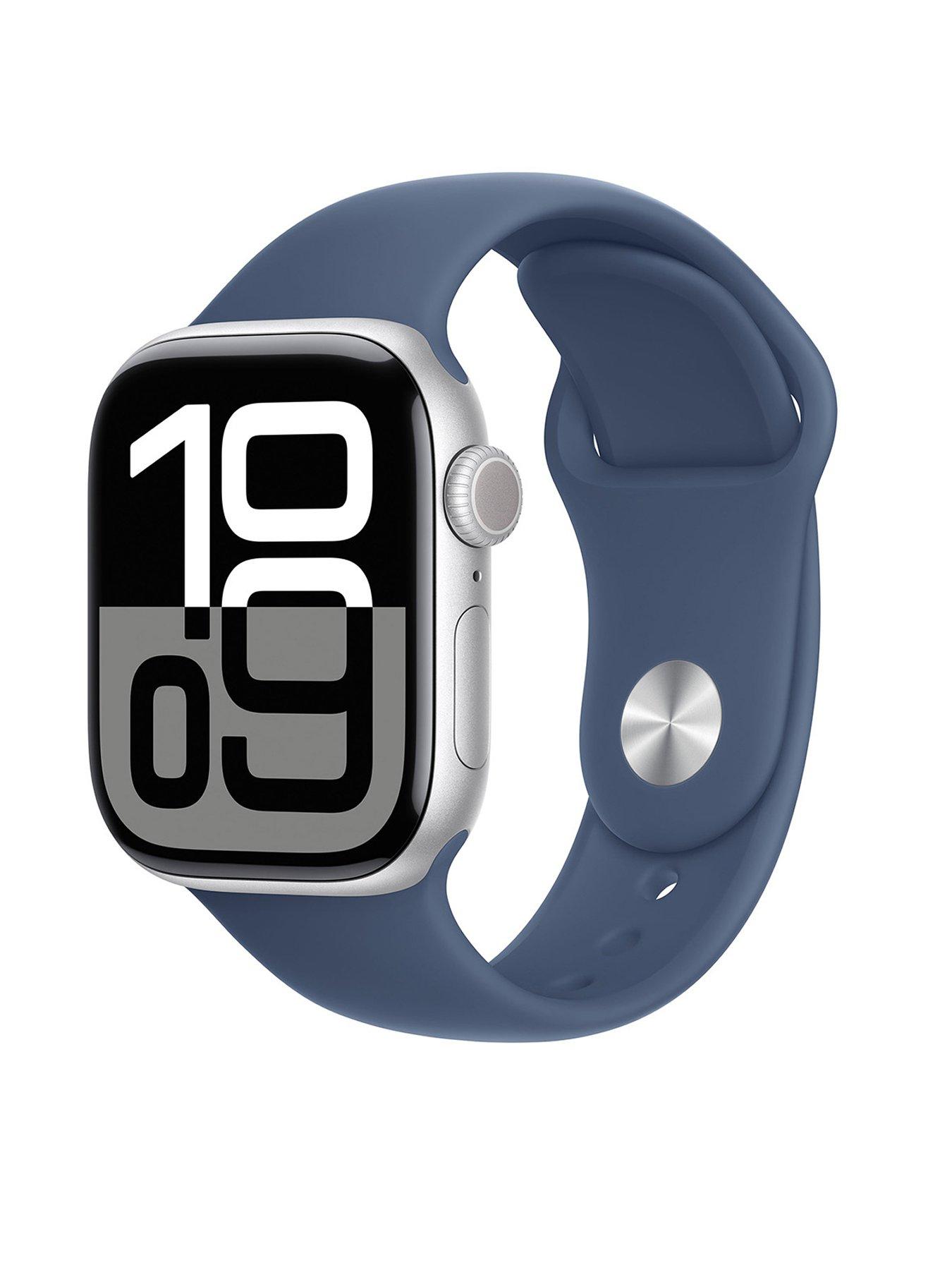 Apple Watch Series 10 (GPS), Silver Aluminium Case with Denim