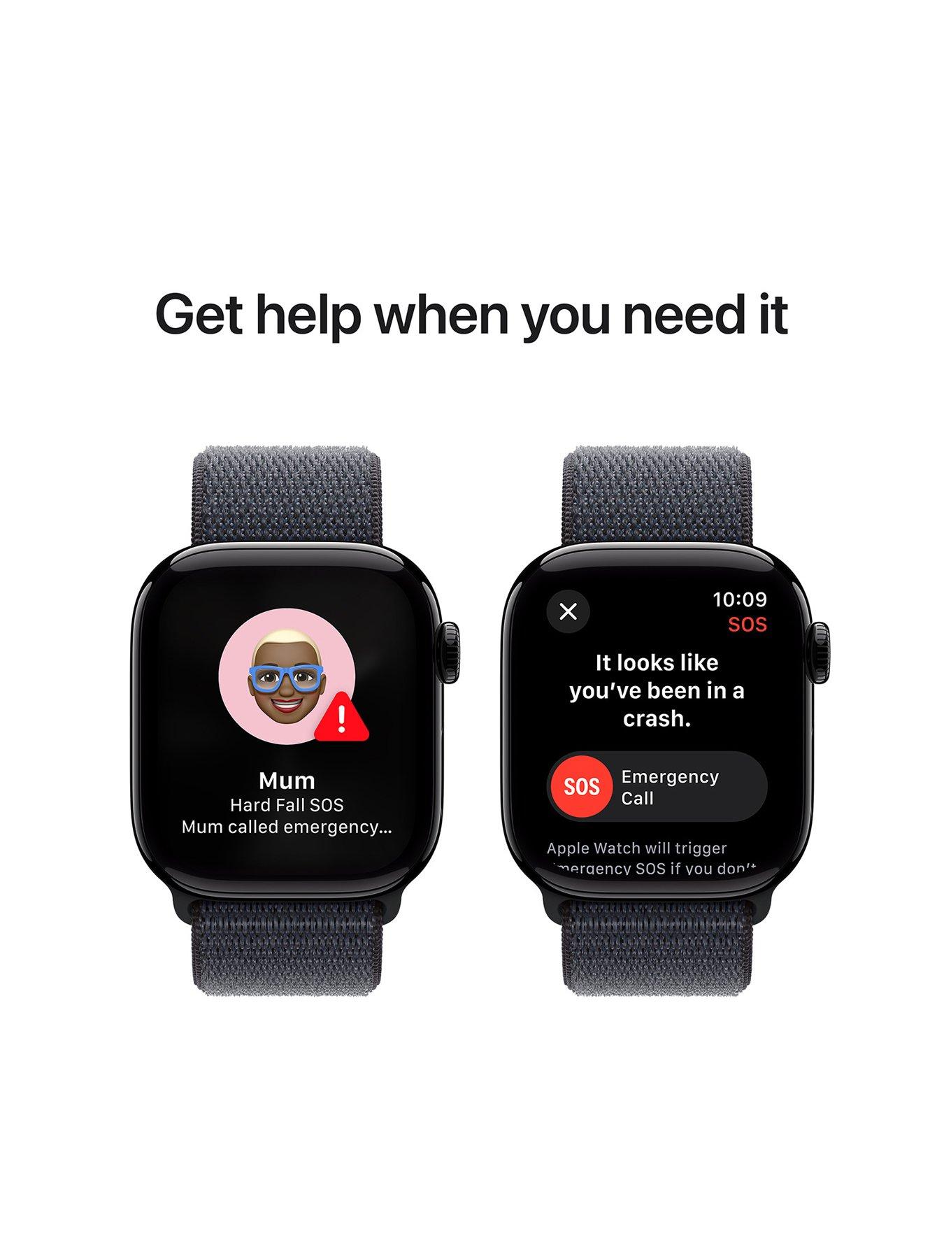 Image 6 of 8 of Apple Watch Series 10 (GPS),&nbsp;Jet Black Aluminium Case with Ink Sport Loop