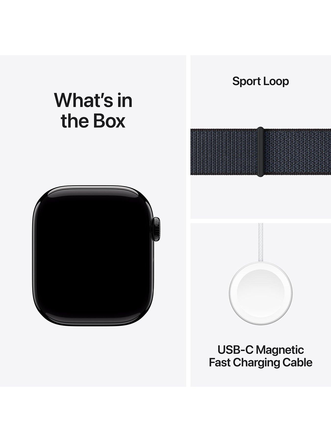 Image 7 of 8 of Apple Watch Series 10 (GPS),&nbsp;Jet Black Aluminium Case with Ink Sport Loop