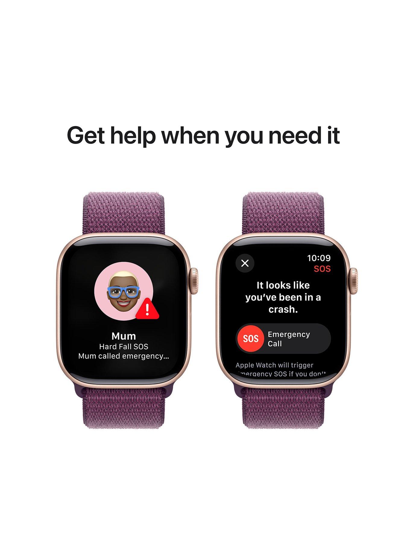  image of apple-watch-series-10-gps-42mm-rose-gold-aluminium-case-with-plum-sport-loop