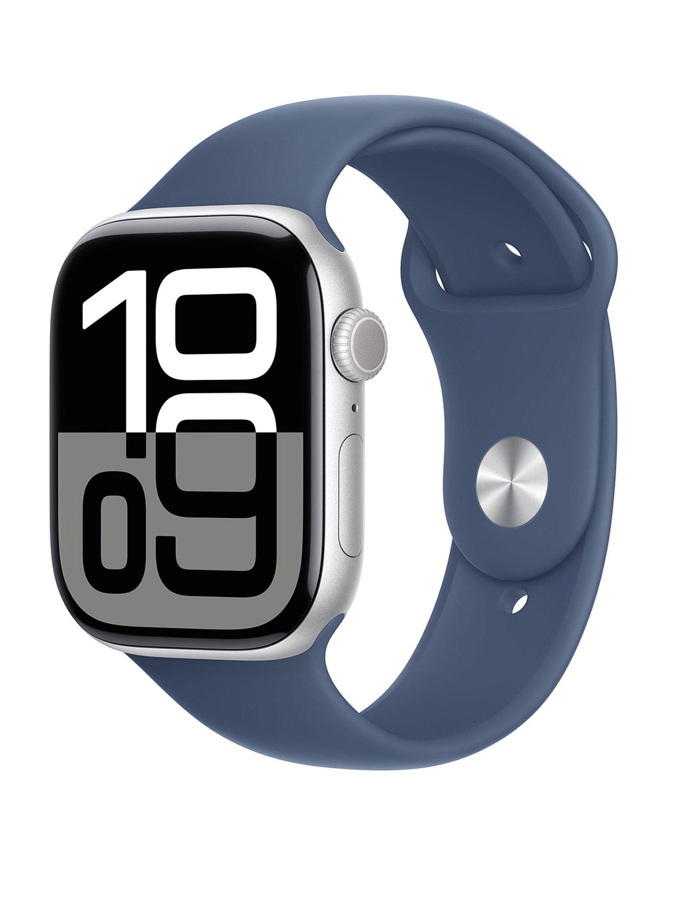 Apple Watch Series 10 (GPS) 46mm Jet Black Aluminium Case with Black Sport  Band - M/L | littlewoods.com