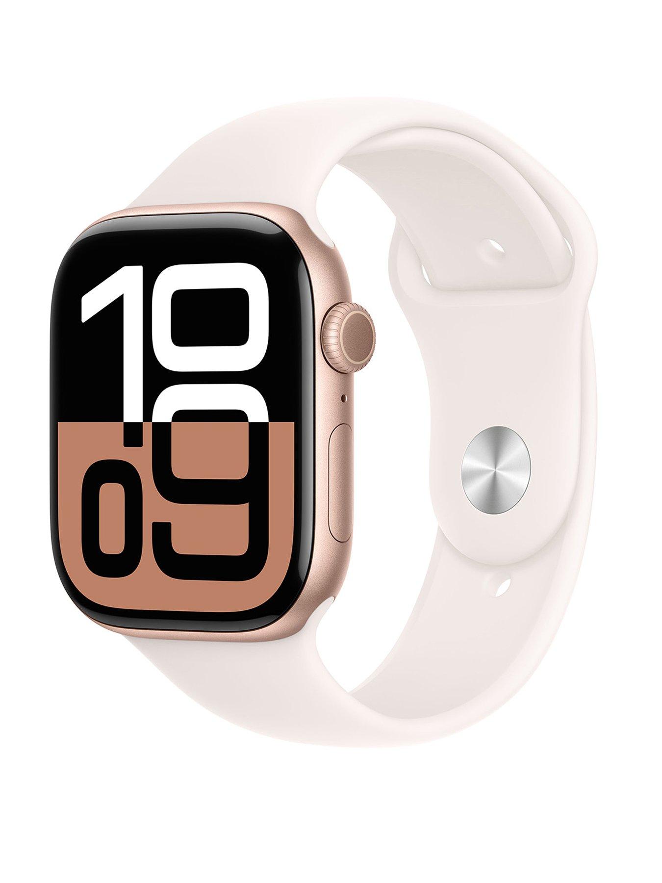 undefined Watch Series 10 (GPS) 46mm Rose Gold Aluminium Case with Light Blush Sport Band - S/M