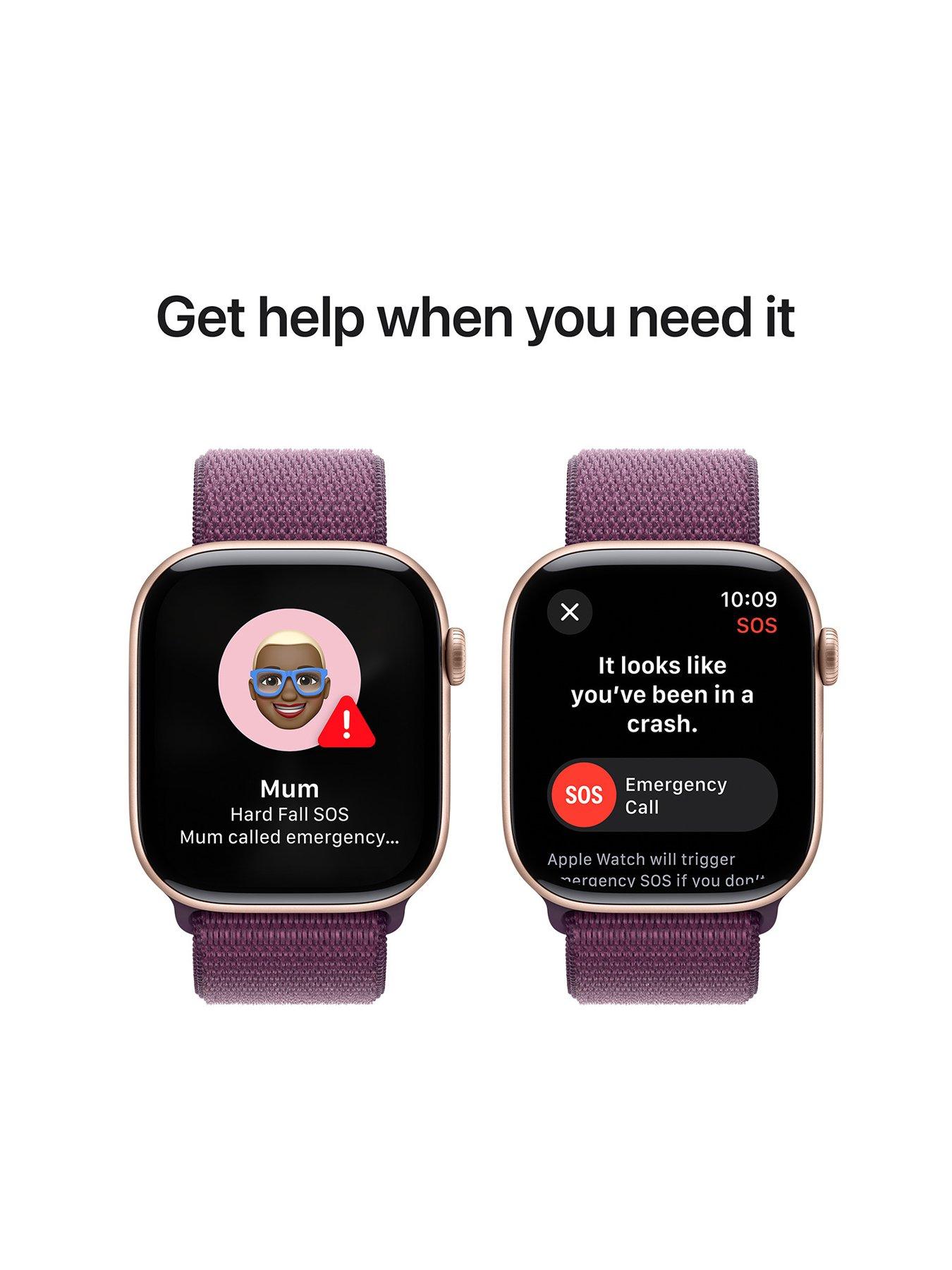  image of apple-watch-series-10-gps-46mm-rose-gold-aluminium-case-with-plum-sport-loop
