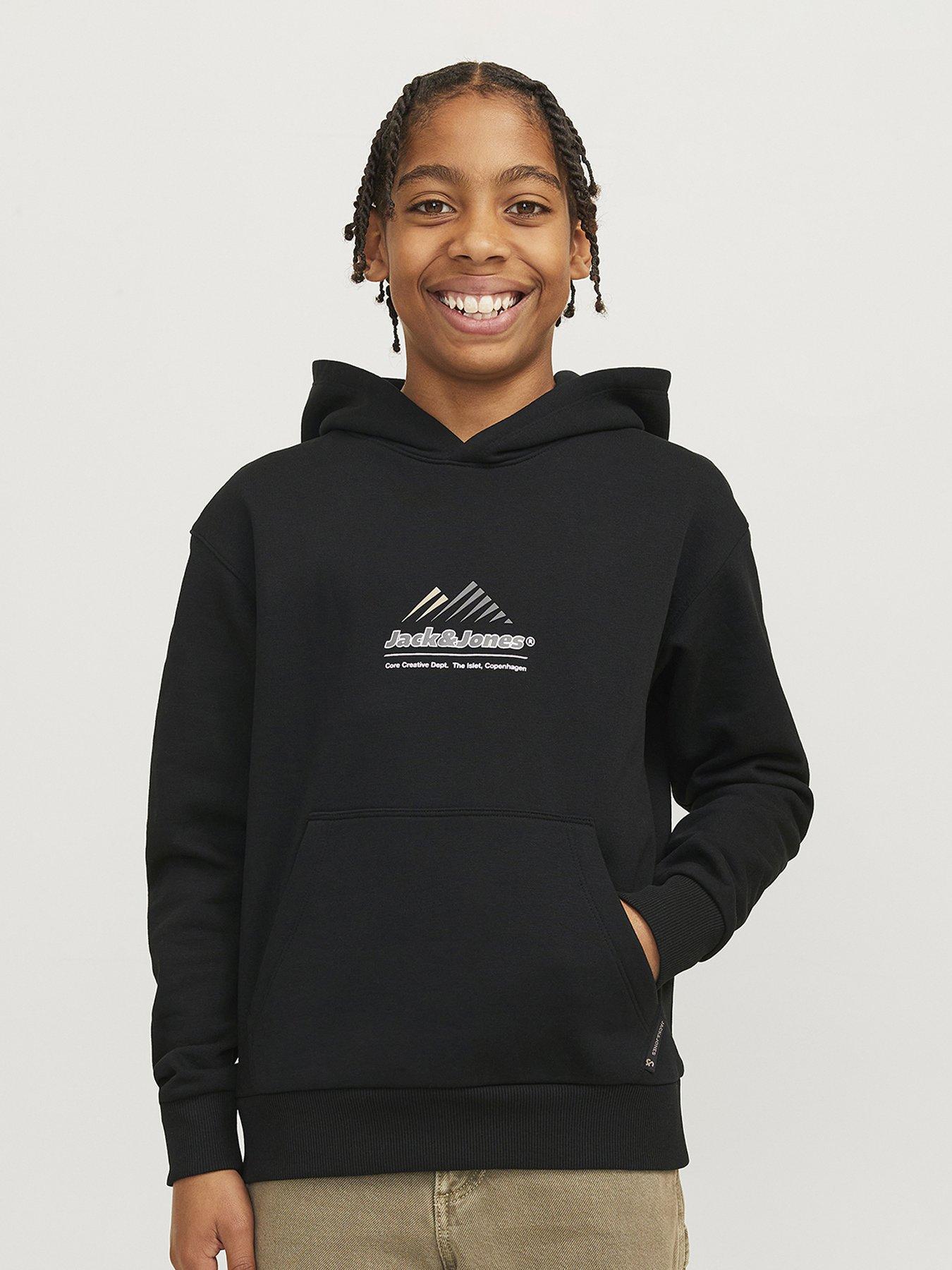 undefined Boys Lima Logo Sweat Hoodie - Black