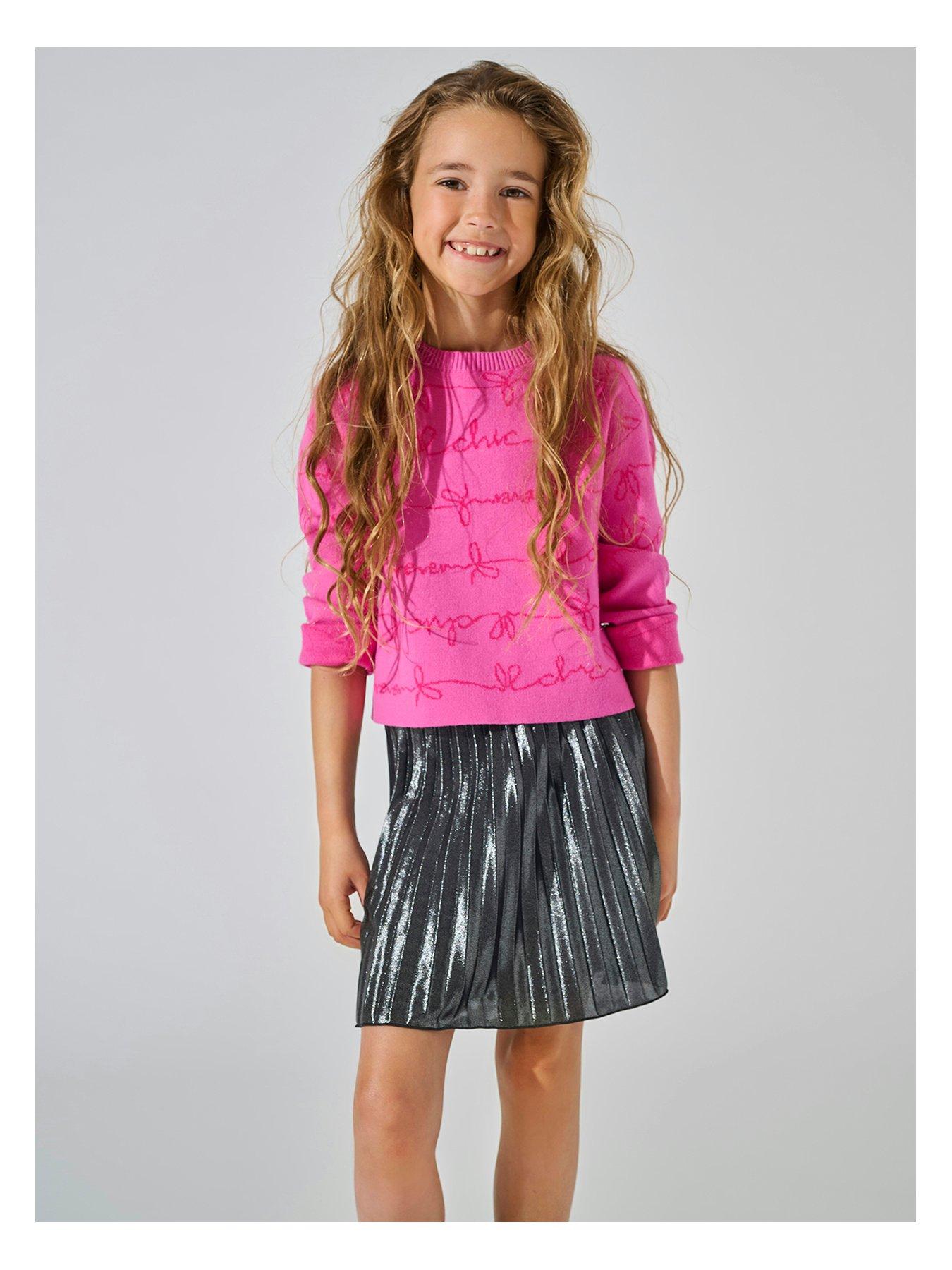 undefined Girls Pleated Skirt - Black