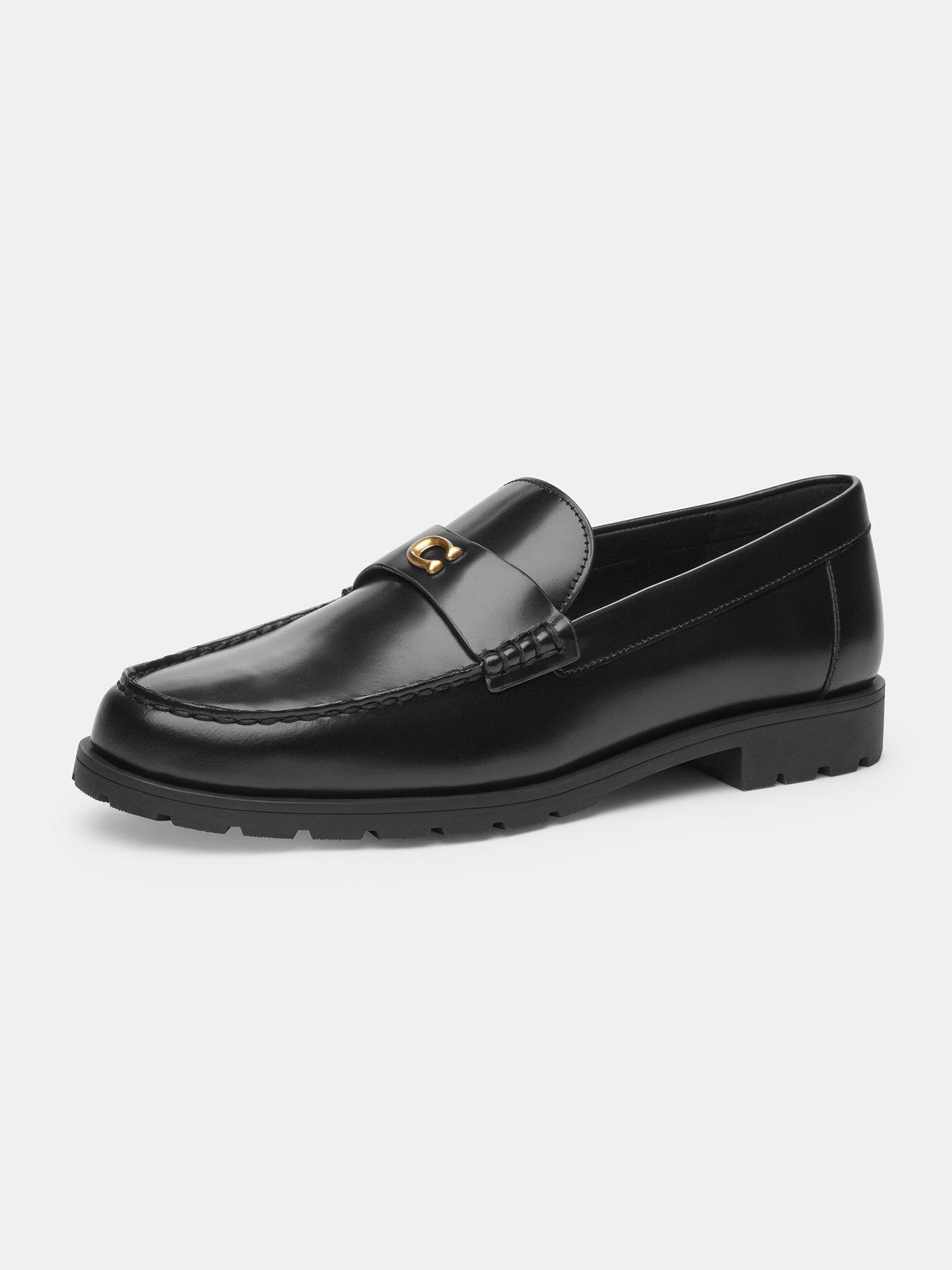  image of coach-jocelyn-leather-loafers-black
