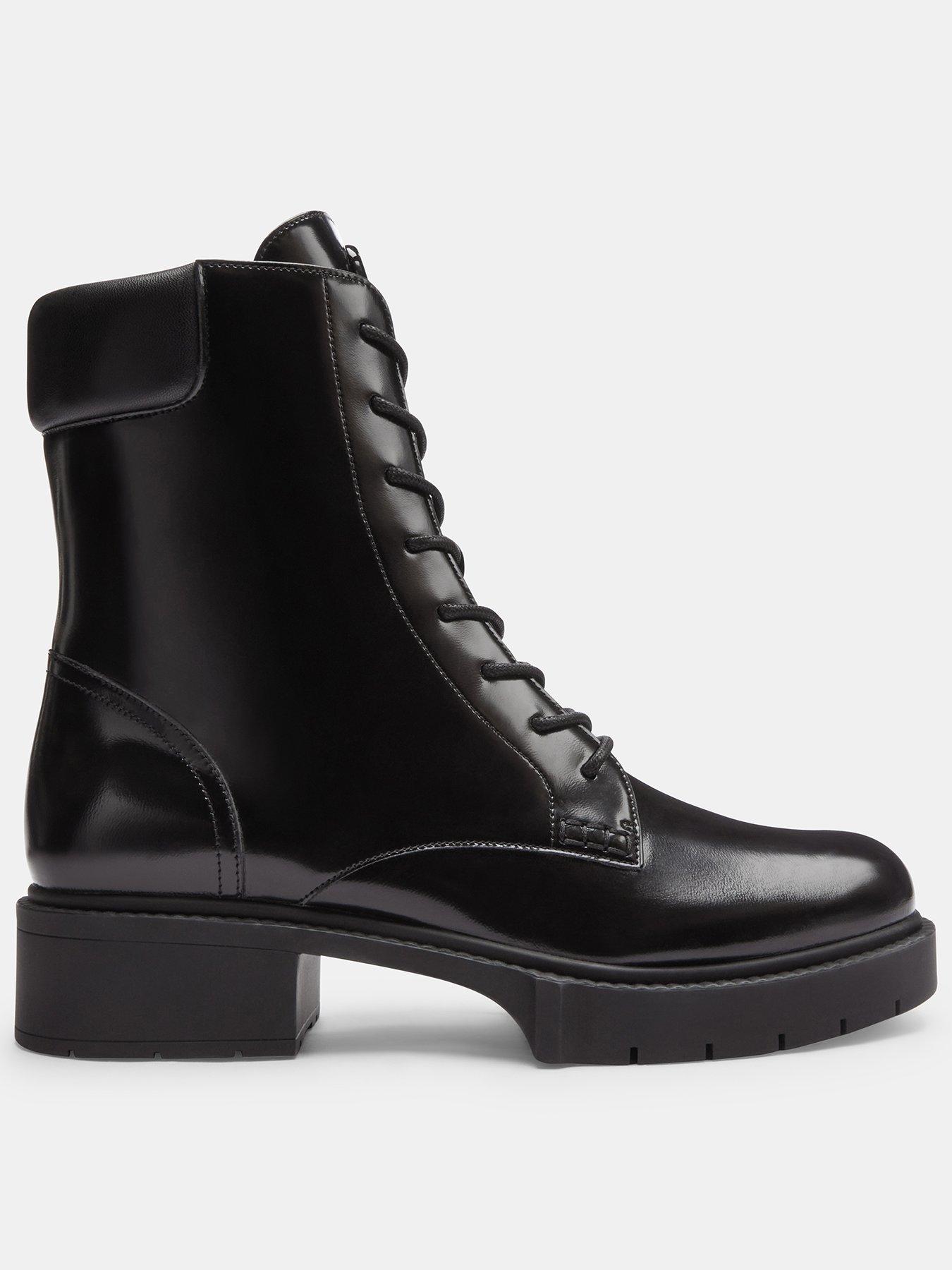 COACH Leighton Leather Boots - Black