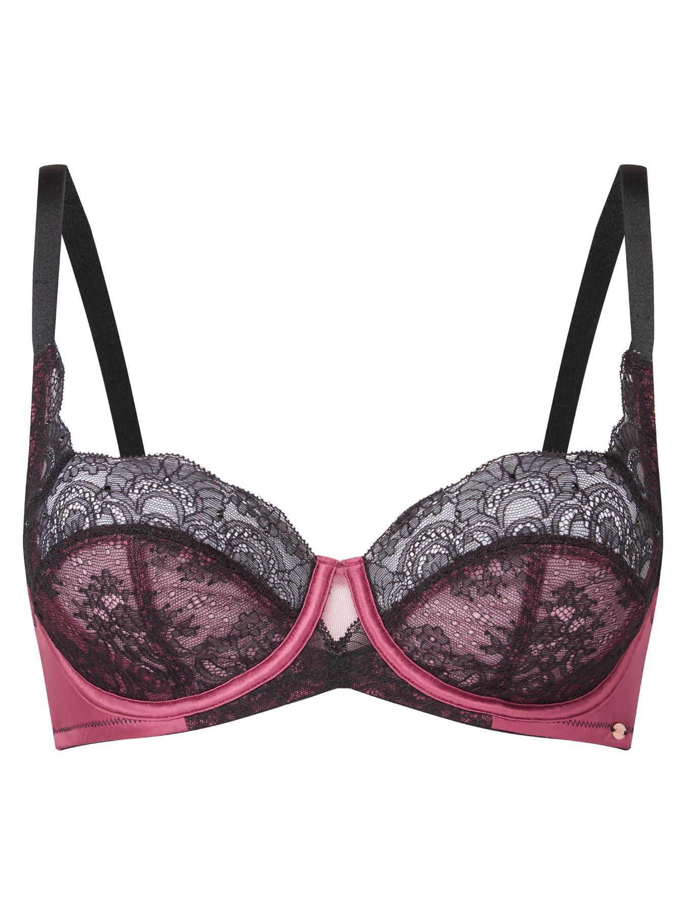  image of gossard-vip-confession-non-padded-balcony-bra--burgundyblack