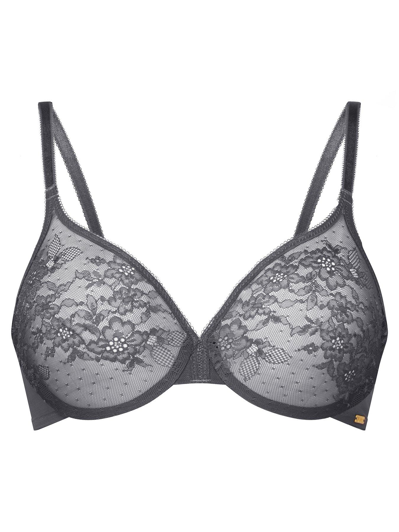  image of gossard-glossies-lace-sheer-bra-second-sizes-charcoal