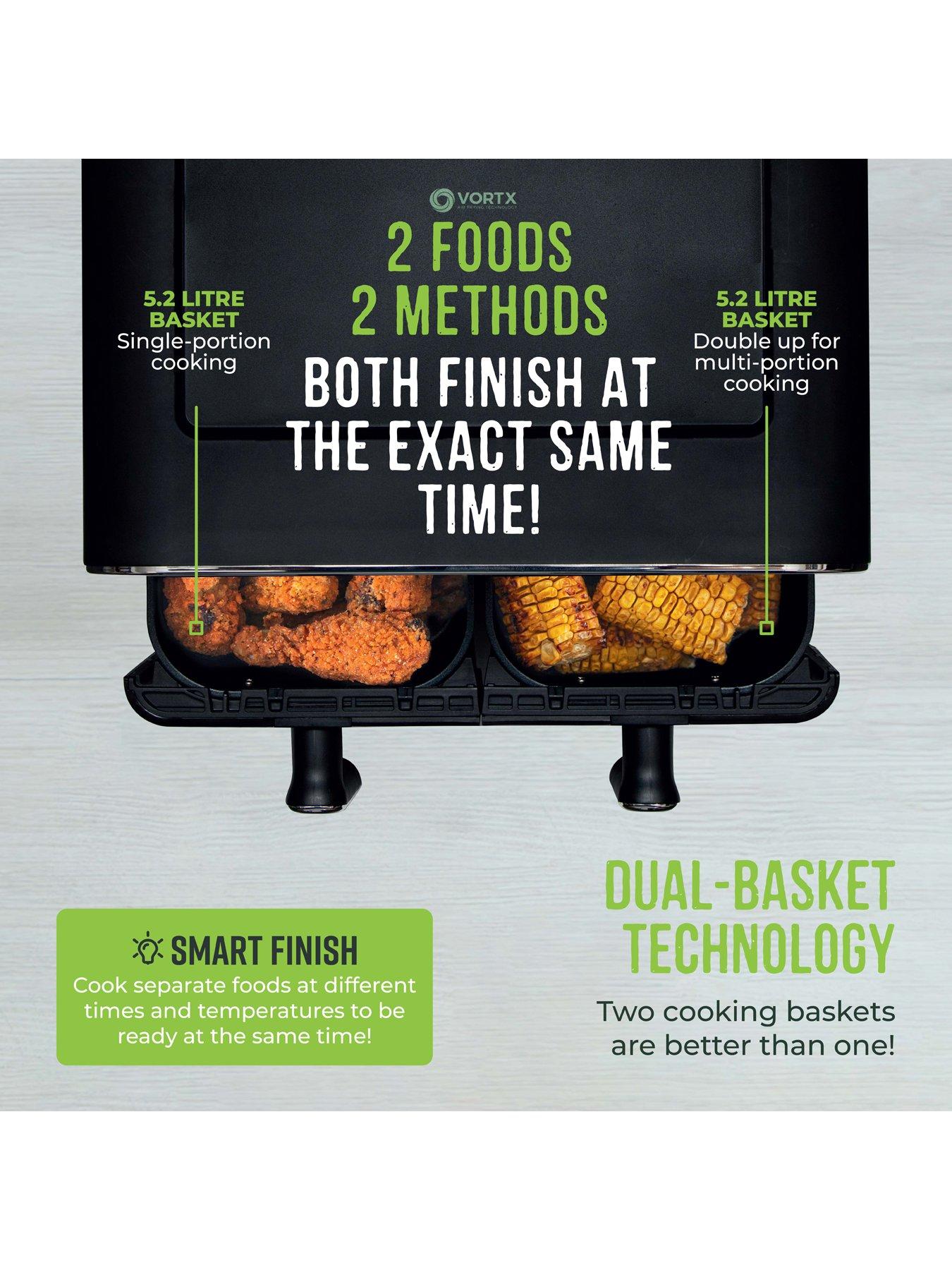  image of tower-104l-vortx-dual-basket-air-fryer-exclusive-black