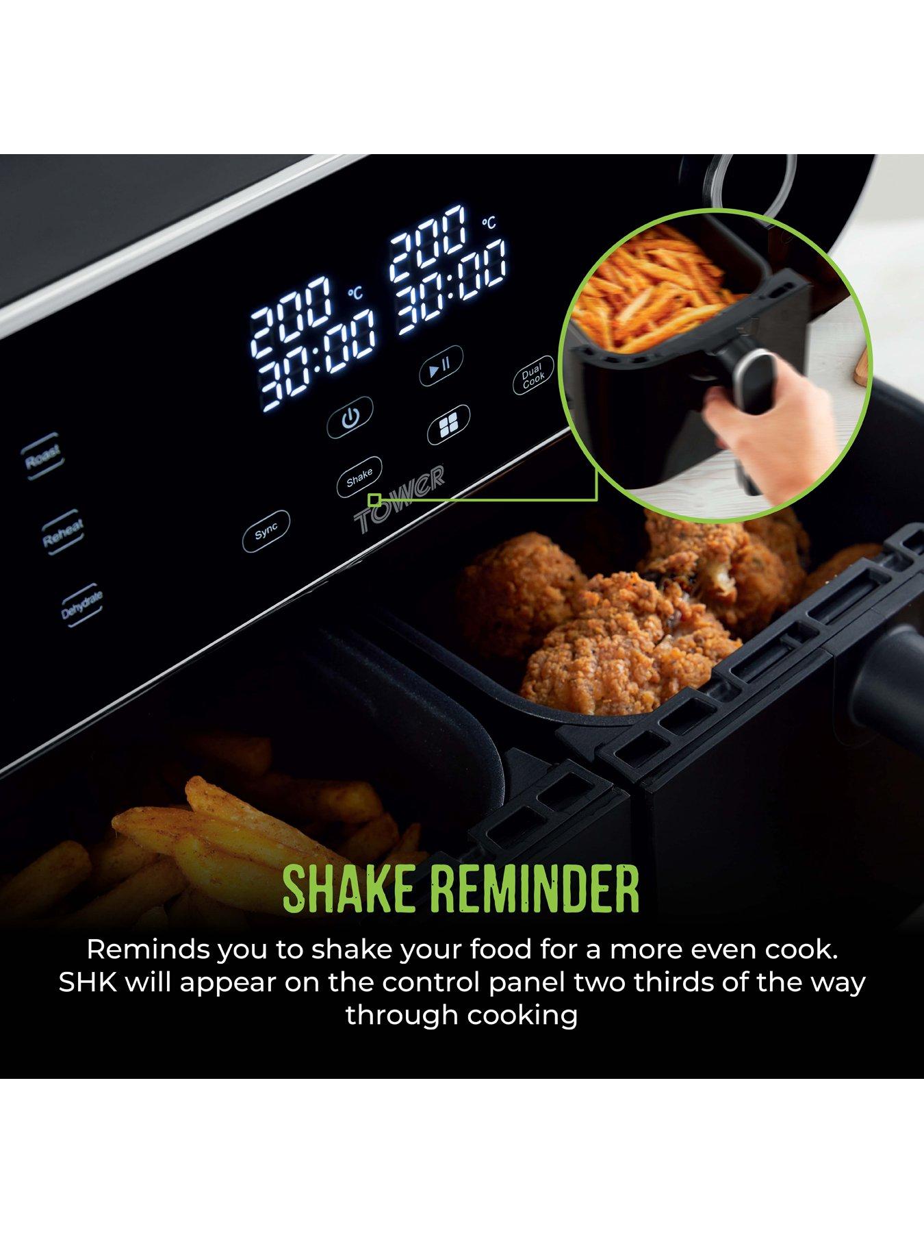  image of tower-104l-vortx-dual-basket-air-fryer-exclusive-black